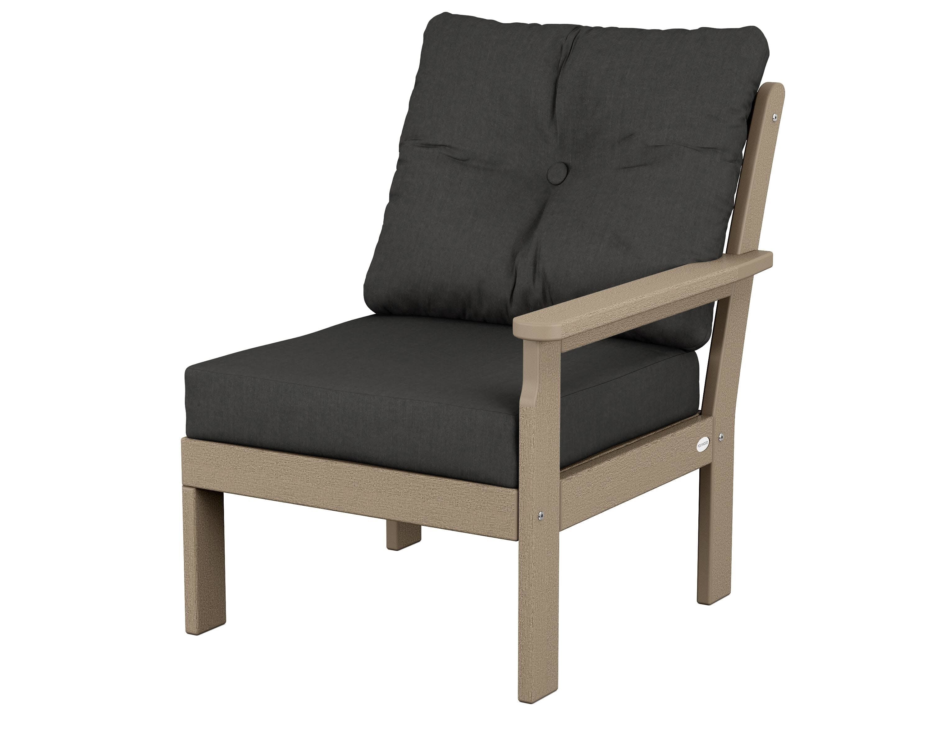 Vineyard Modular Right Arm Chair in Vintage Sahara / Spectrum Carbon