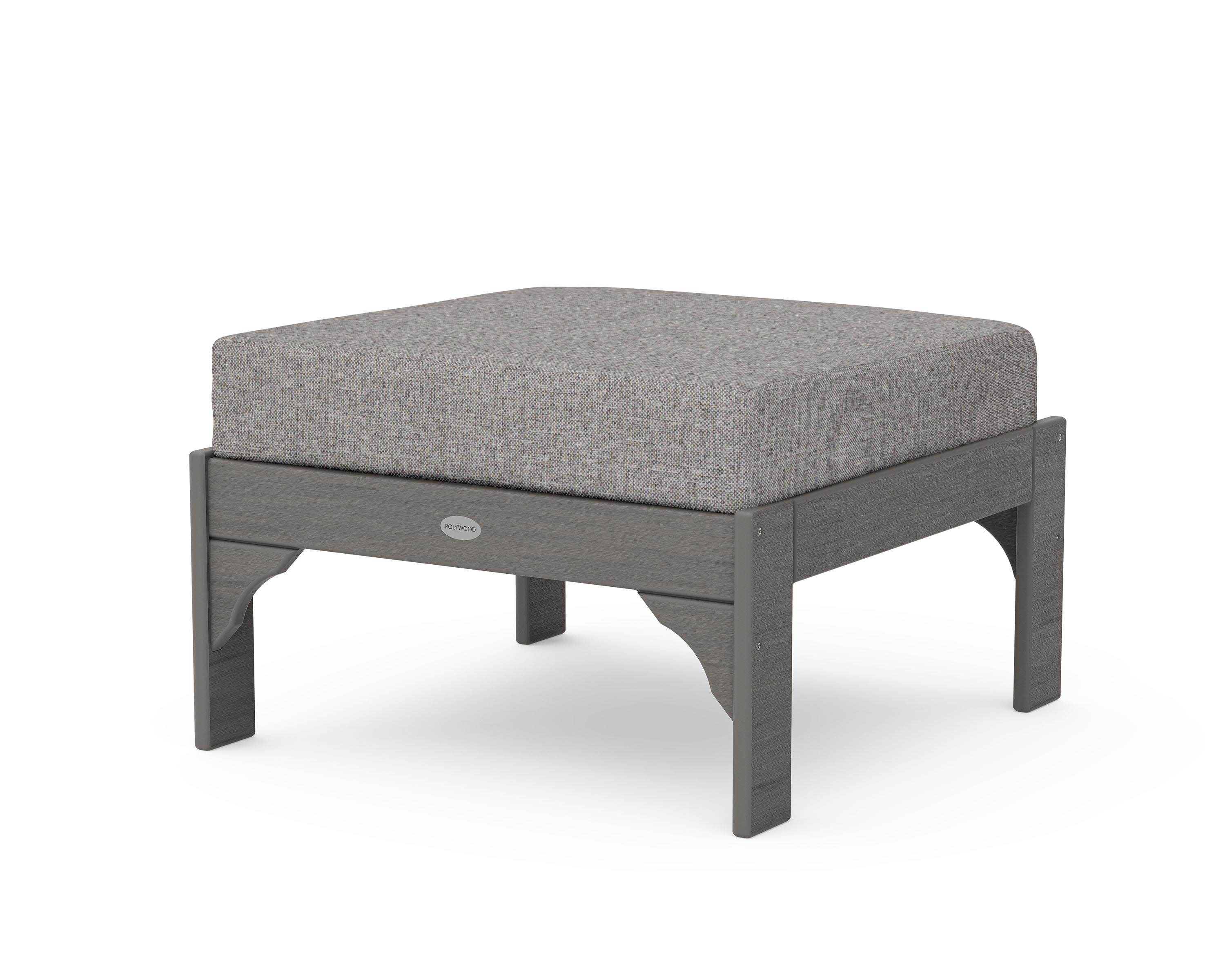 Vineyard Deep Seating Ottoman in Driftwood / Grey Mist