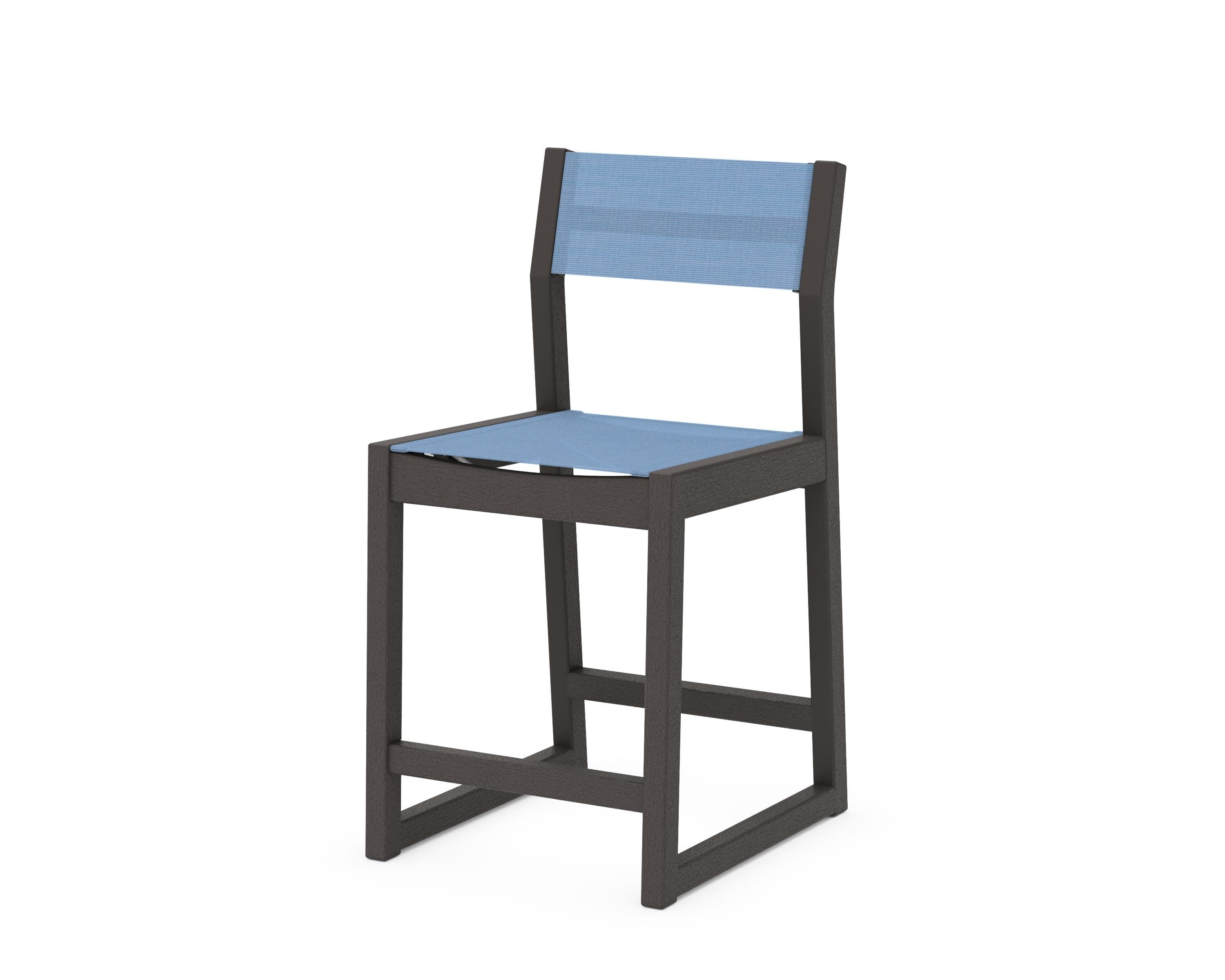 EDGE Sling Counter Side Chair in Vintage Coffee / Poolside Sling