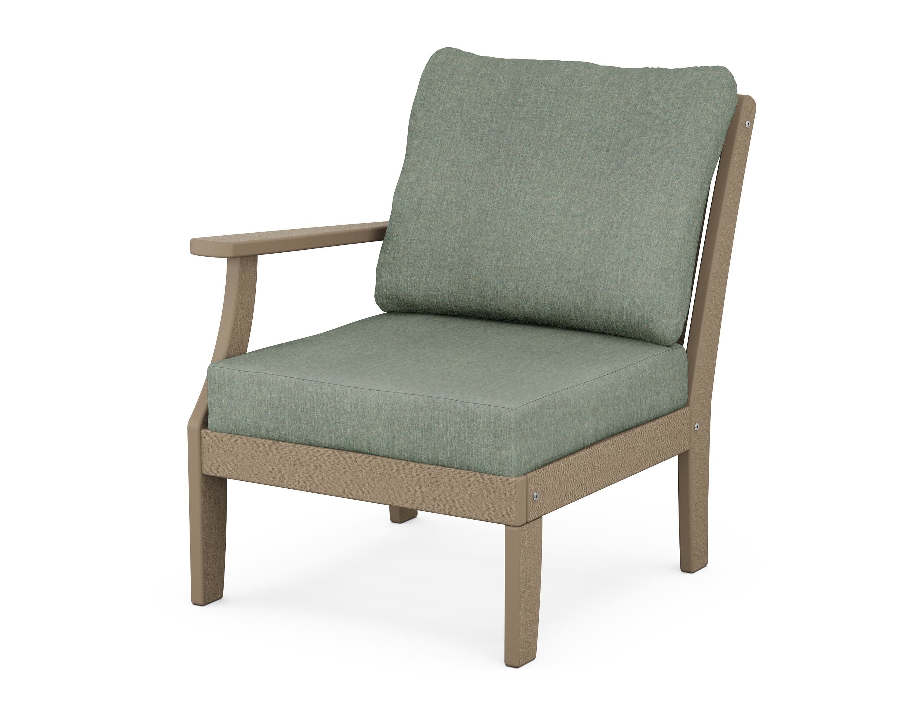 Braxton Modular Left Arm Chair in Vintage Sahara / Cast Sage