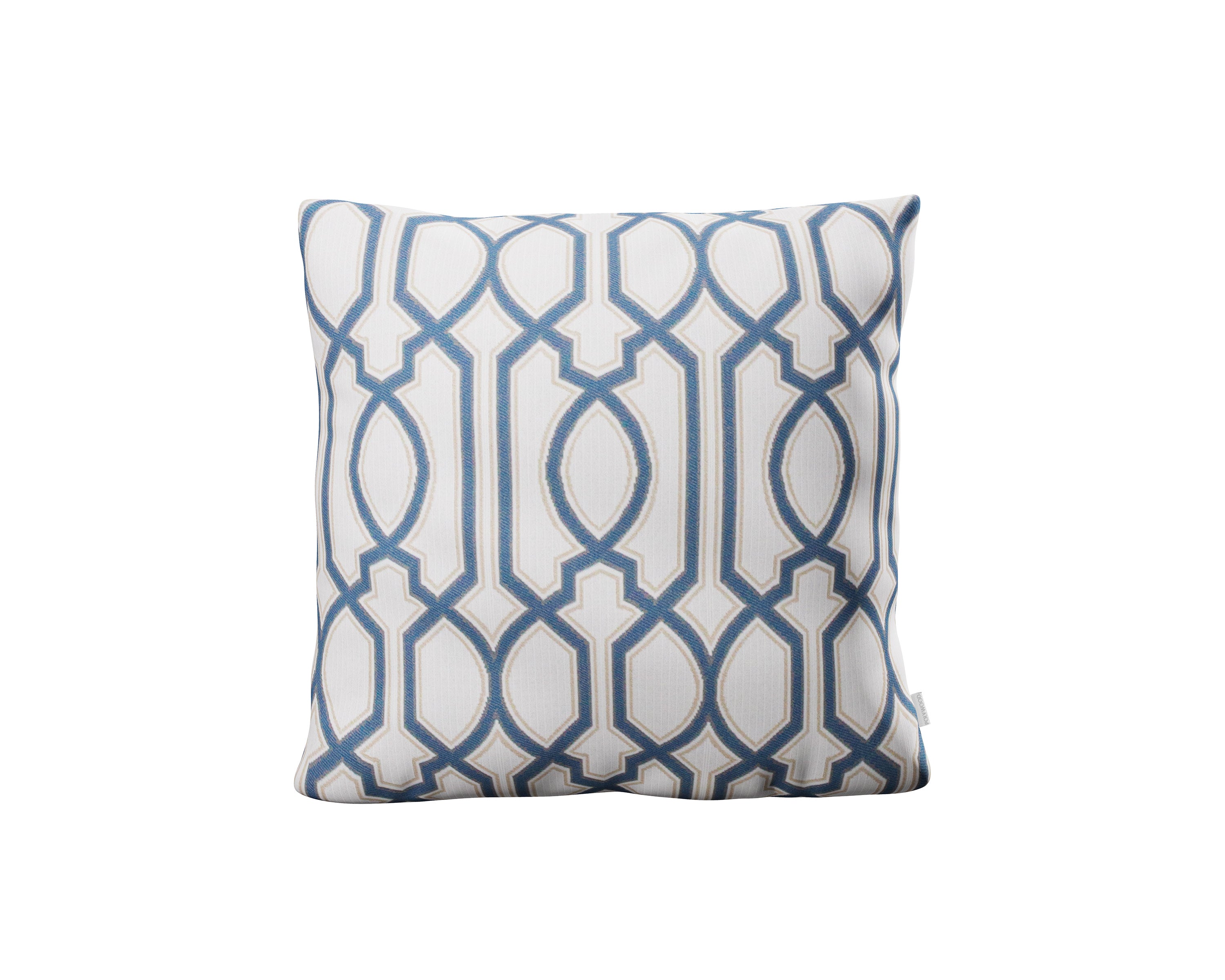 20" Outdoor Throw Pillow in Chelsey Trellis Cobalt