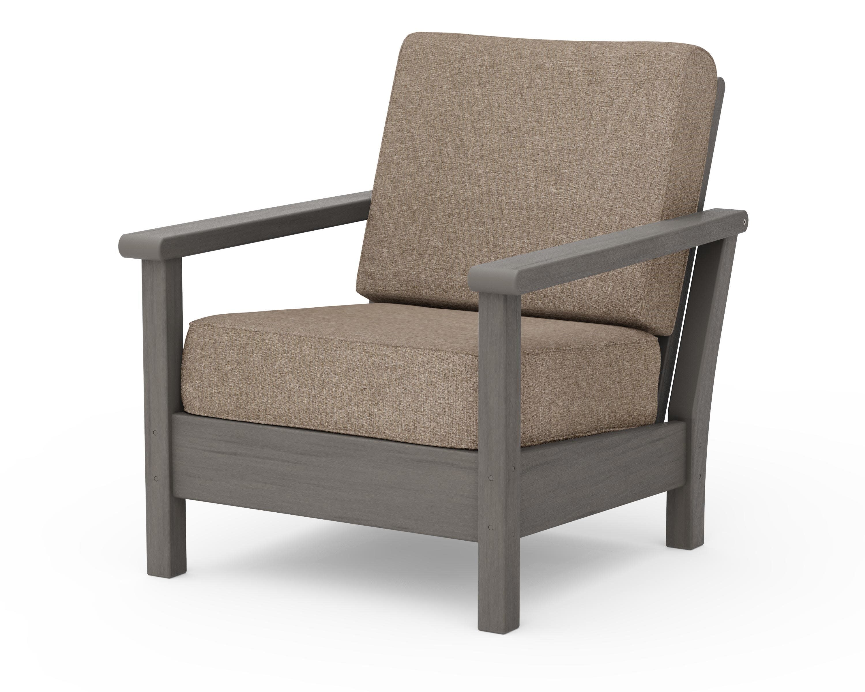 Harbour Deep Seating Chair in Driftwood / Spiced Burlap