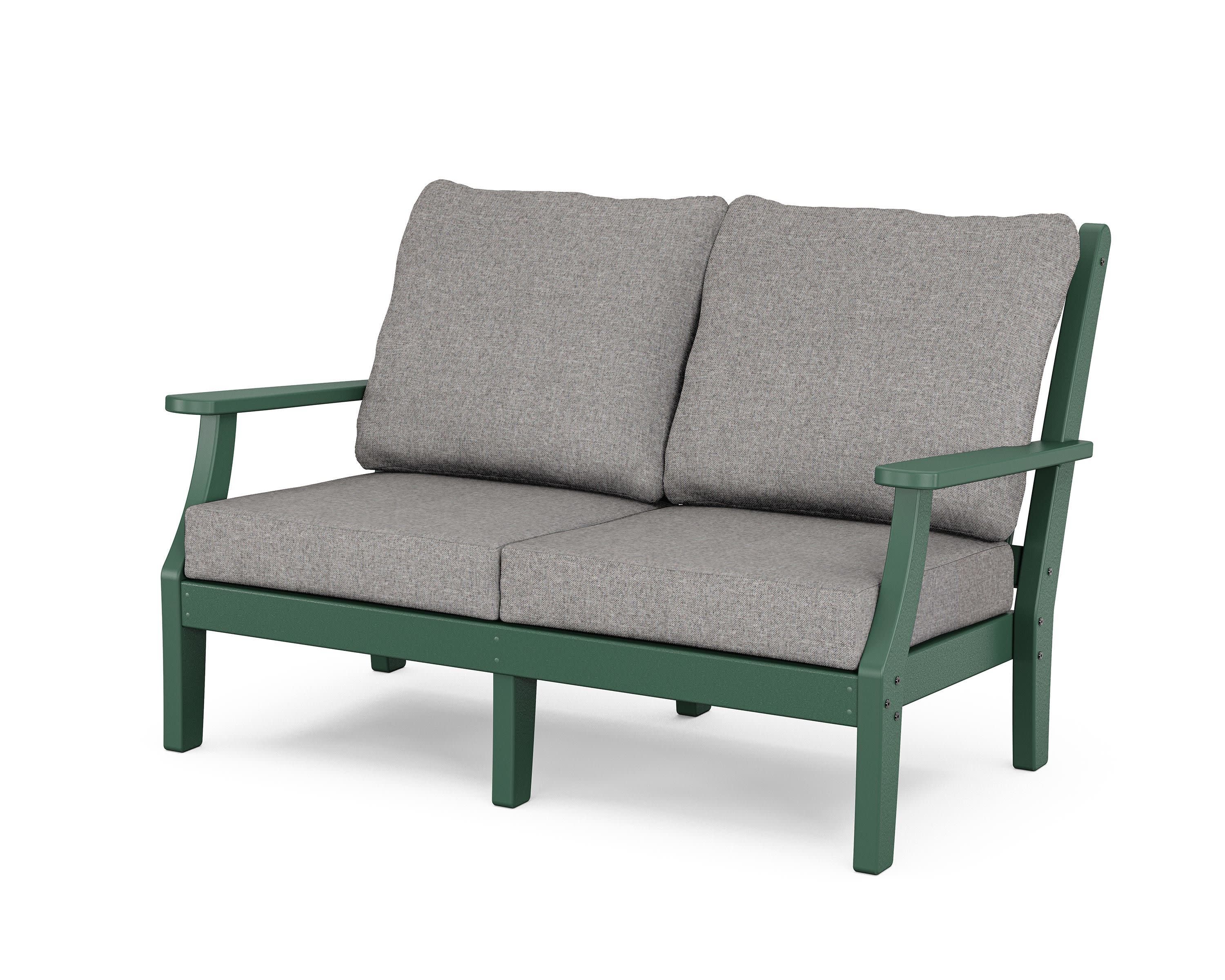 Wovendale Deep Seating Loveseat in Green / Grey Mist