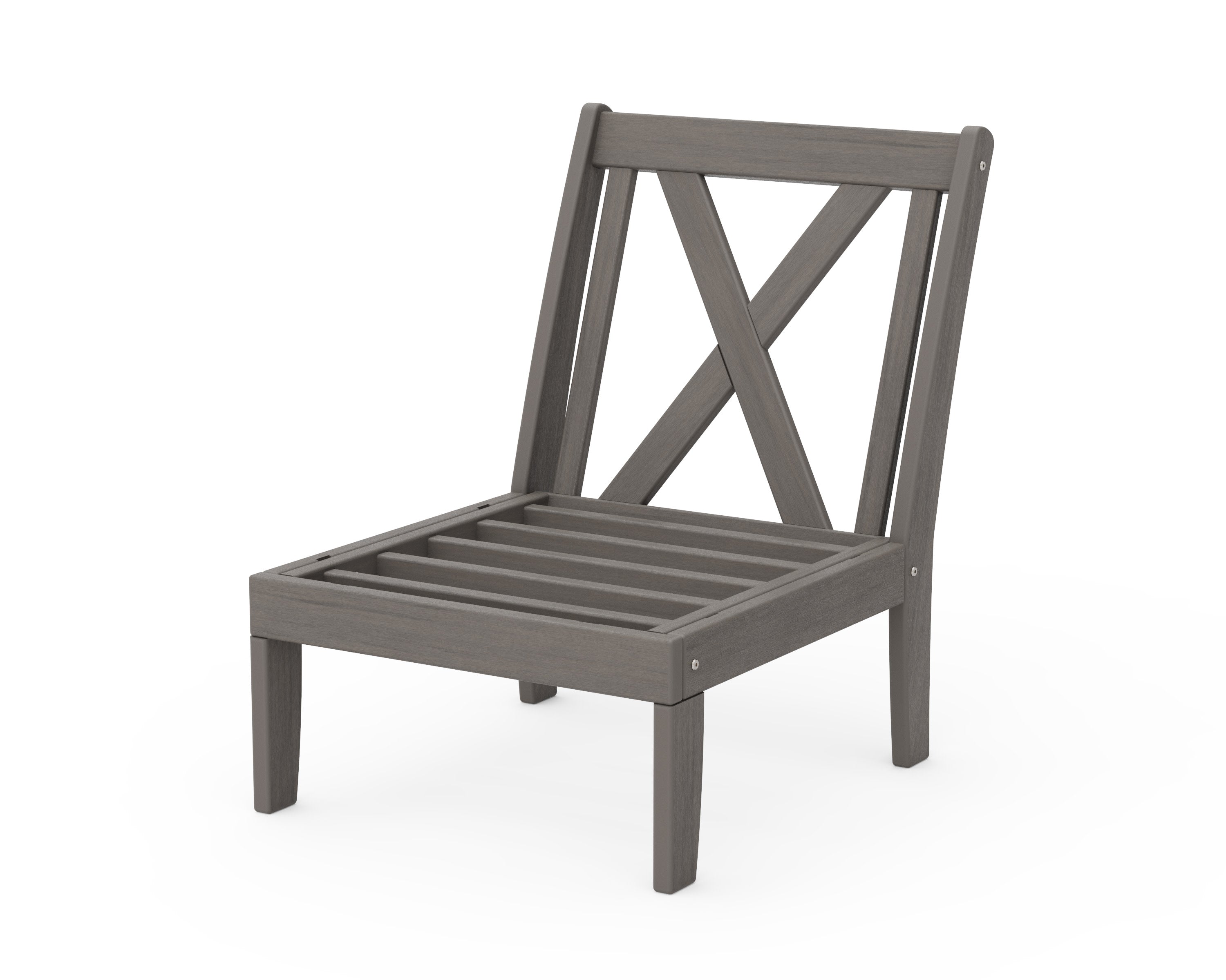 Braxton Modular Armless Chair Frame in Driftwood