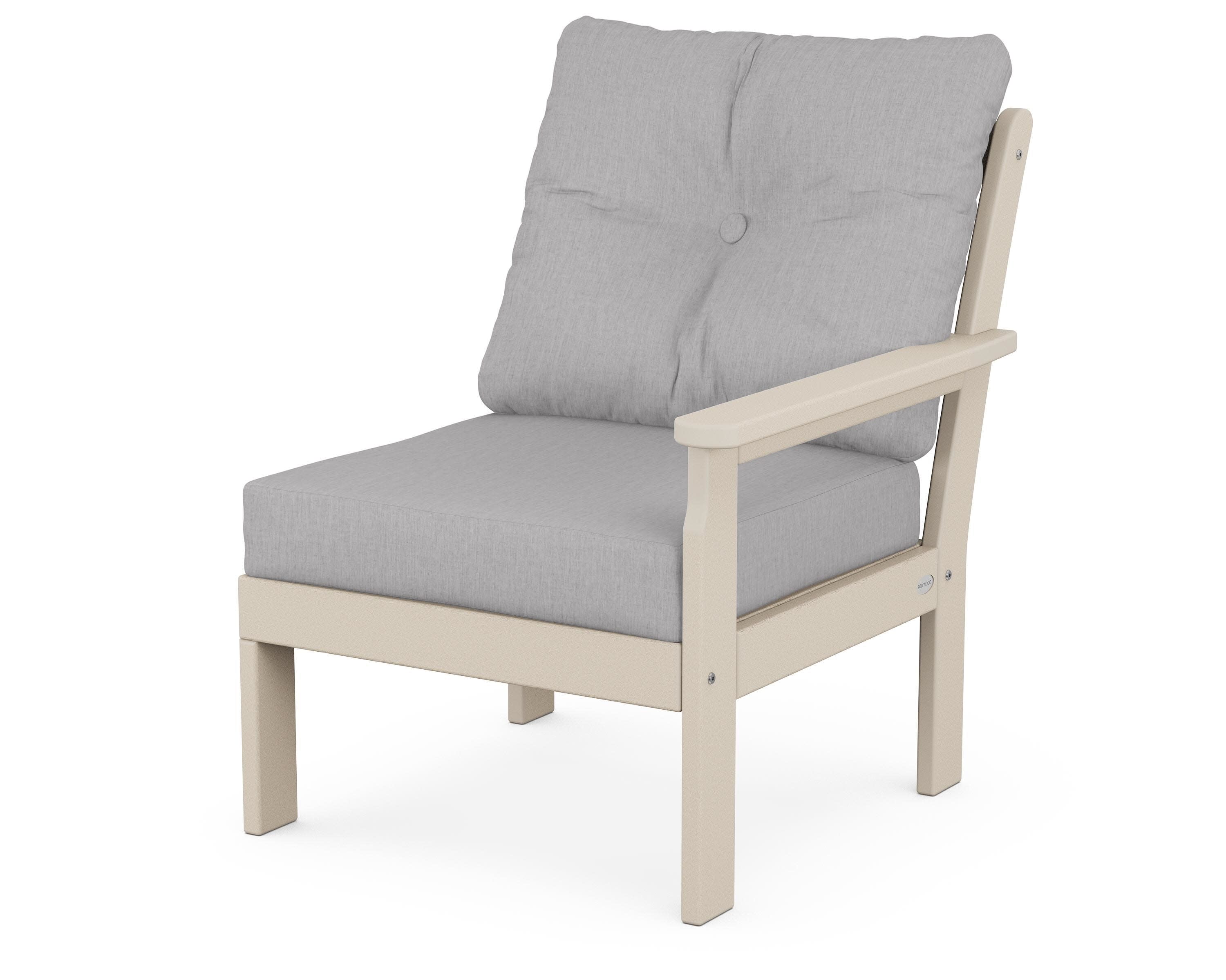 Vineyard Modular Right Arm Chair in Sand / Granite
