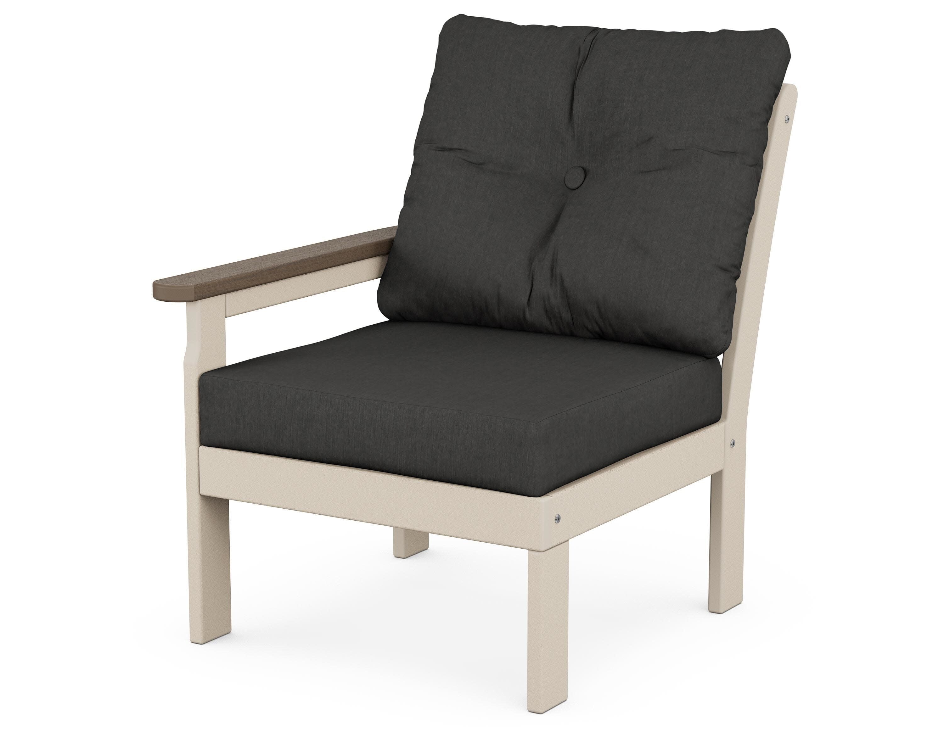 Vineyard Modular Left Arm Chair in Sand / Kona / Spectrum Carbon
