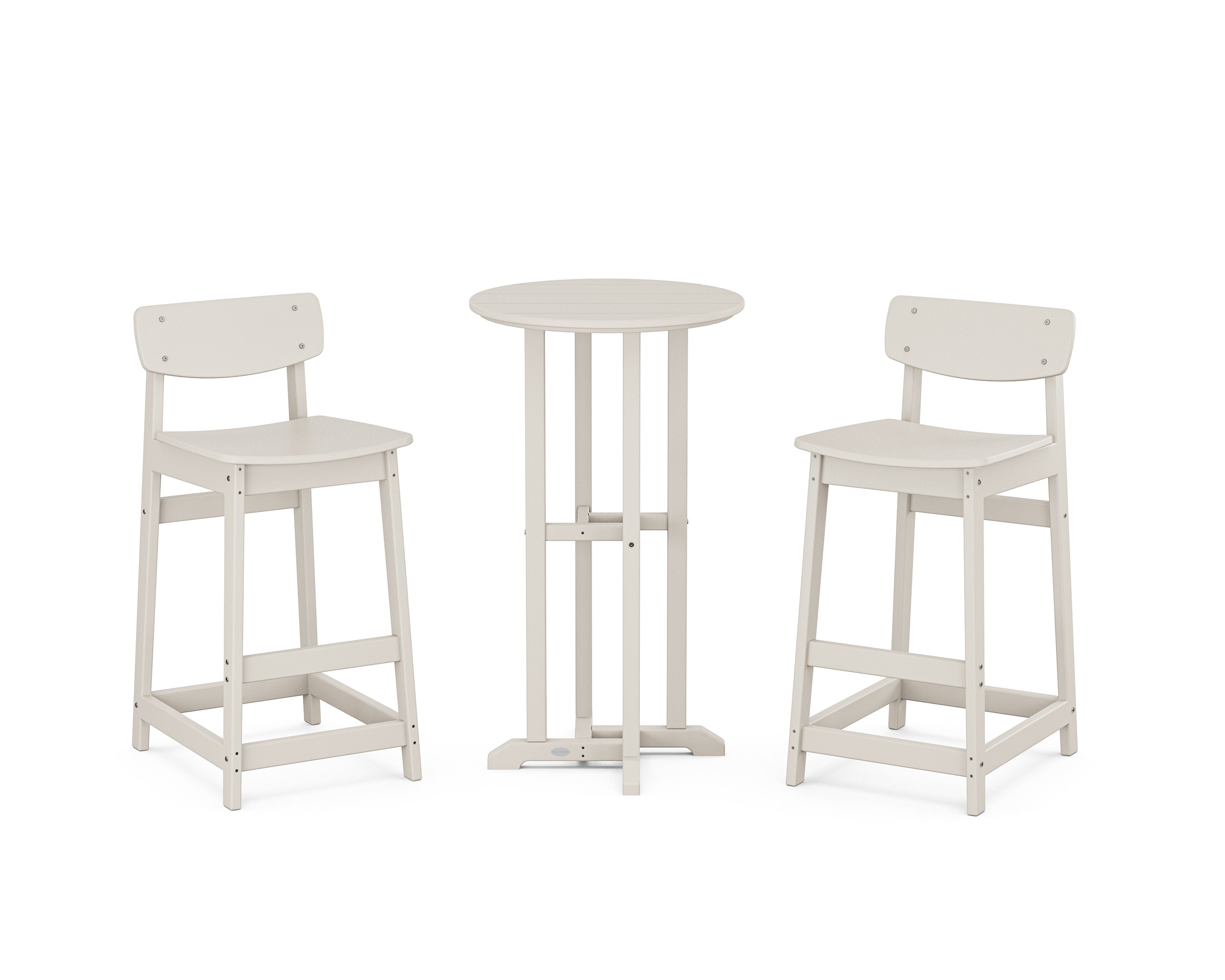 Modern Studio Urban Lowback Bar Chair 3-Piece Bistro Set in Sand