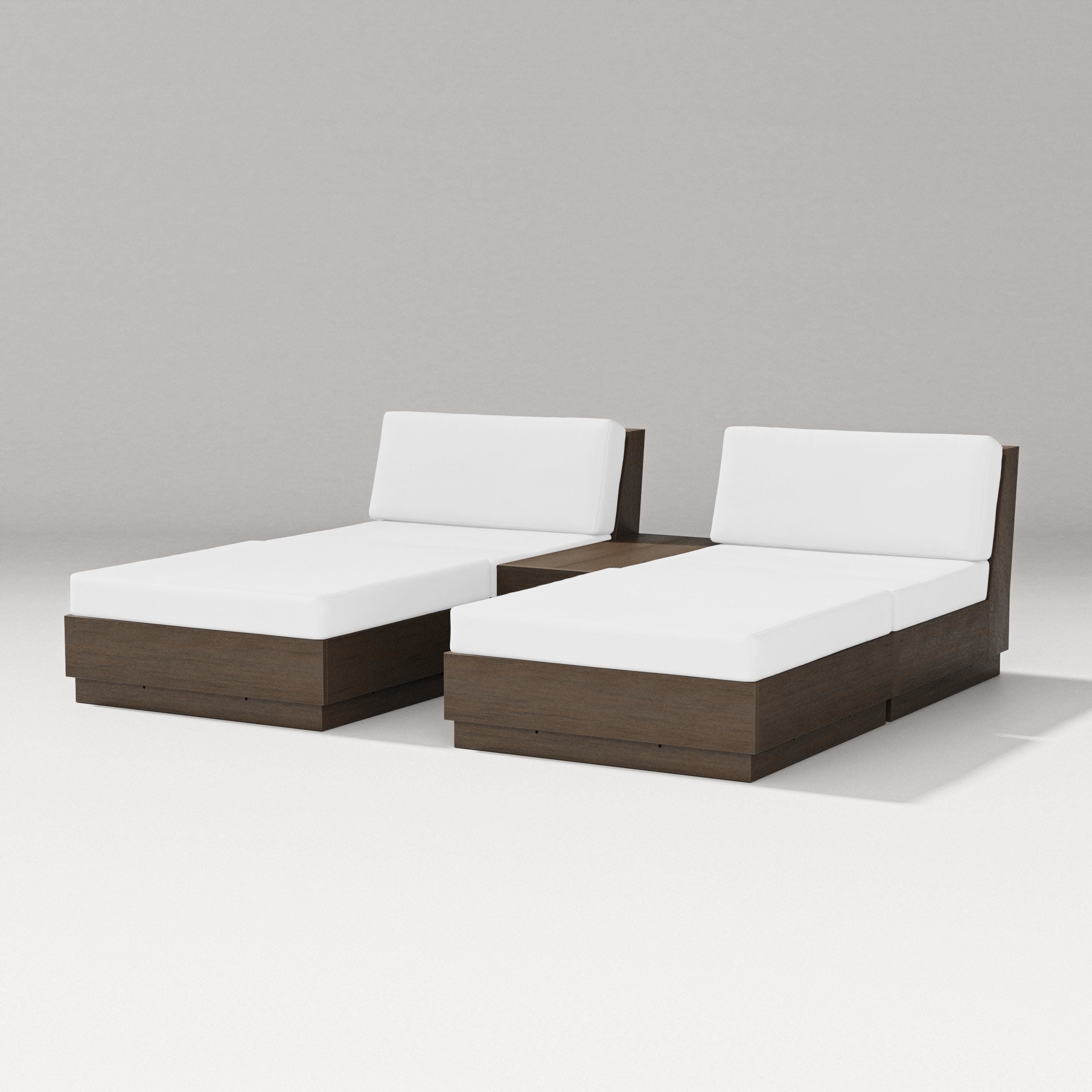Elevate Double Chaise Set in Kona / Natural