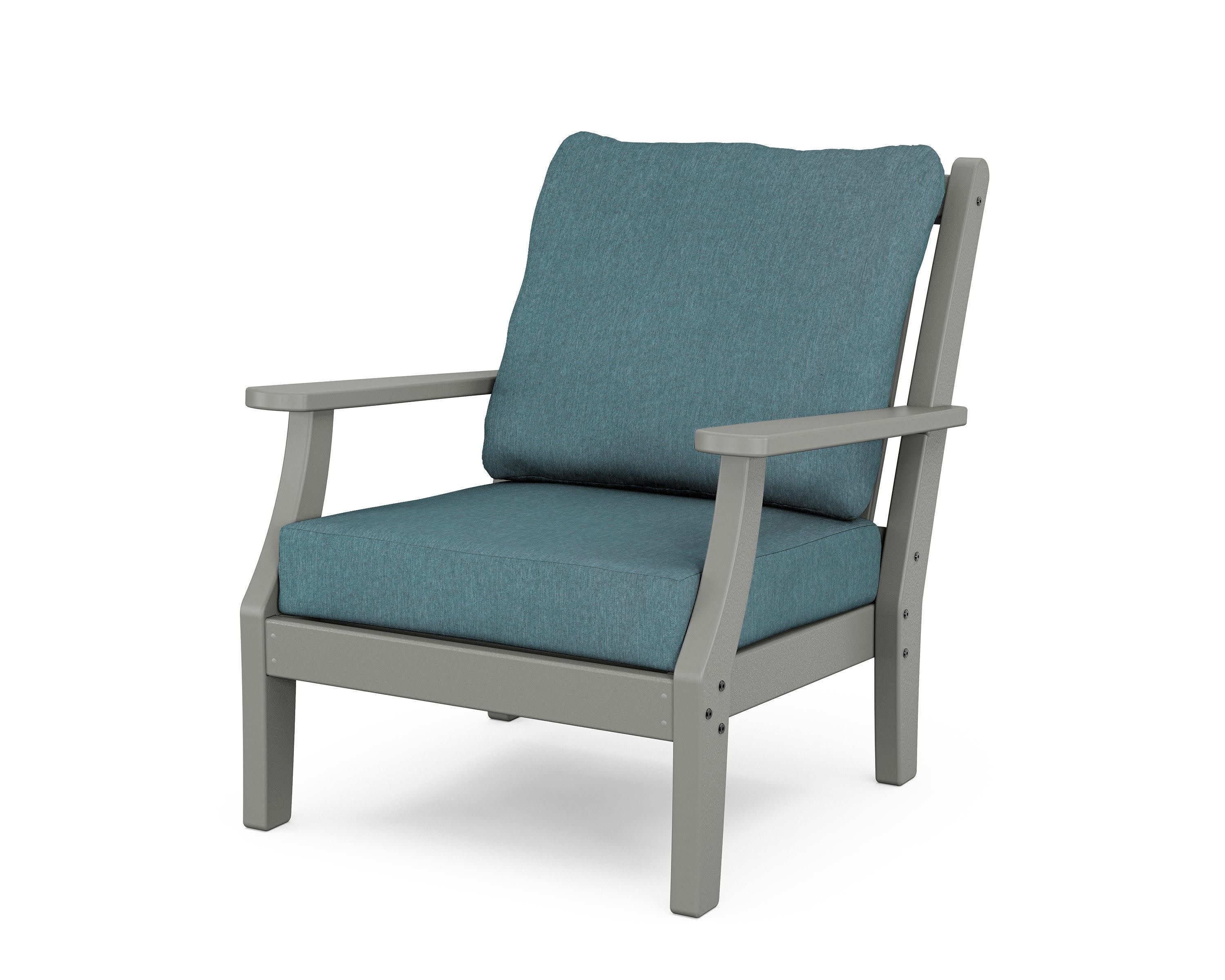 Wovendale Deep Seating Chair in Slate Grey / Ocean Teal