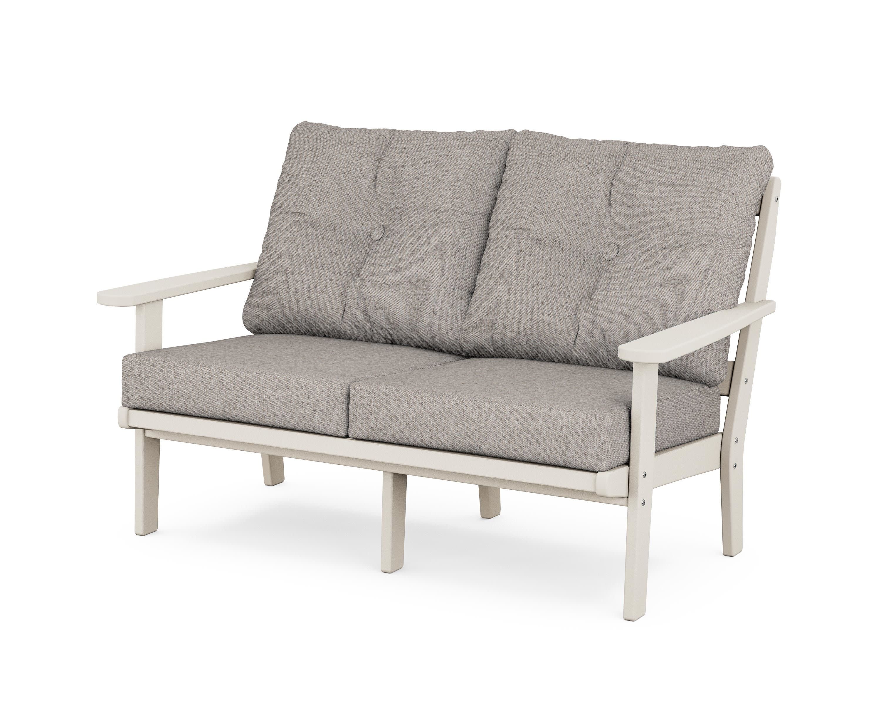 Mission Deep SeatingLoveseat in Sand / Weathered Tweed