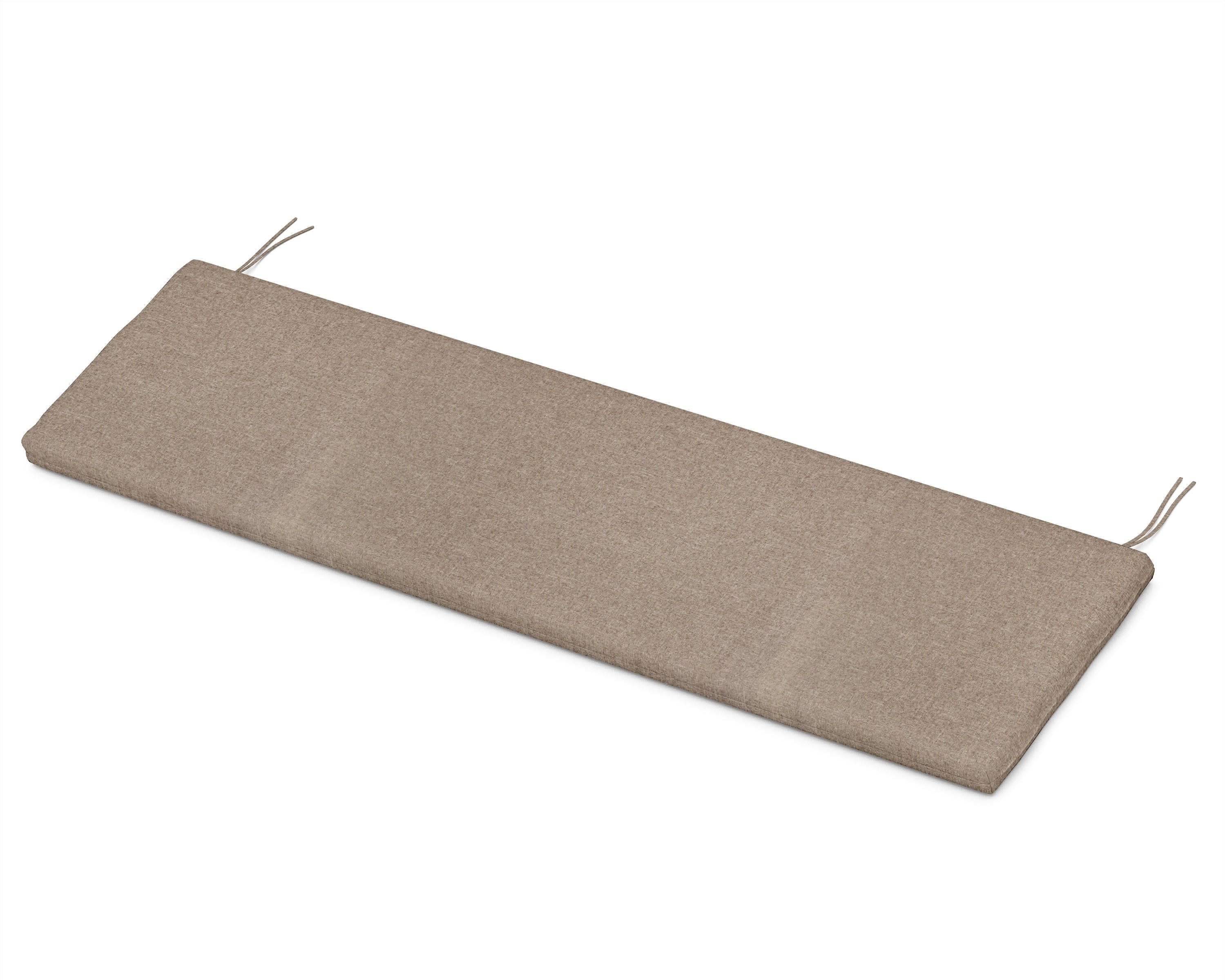 Bench Seat Cushion - 17.5"D x 55"W x 2.5"H in Spiced Burlap