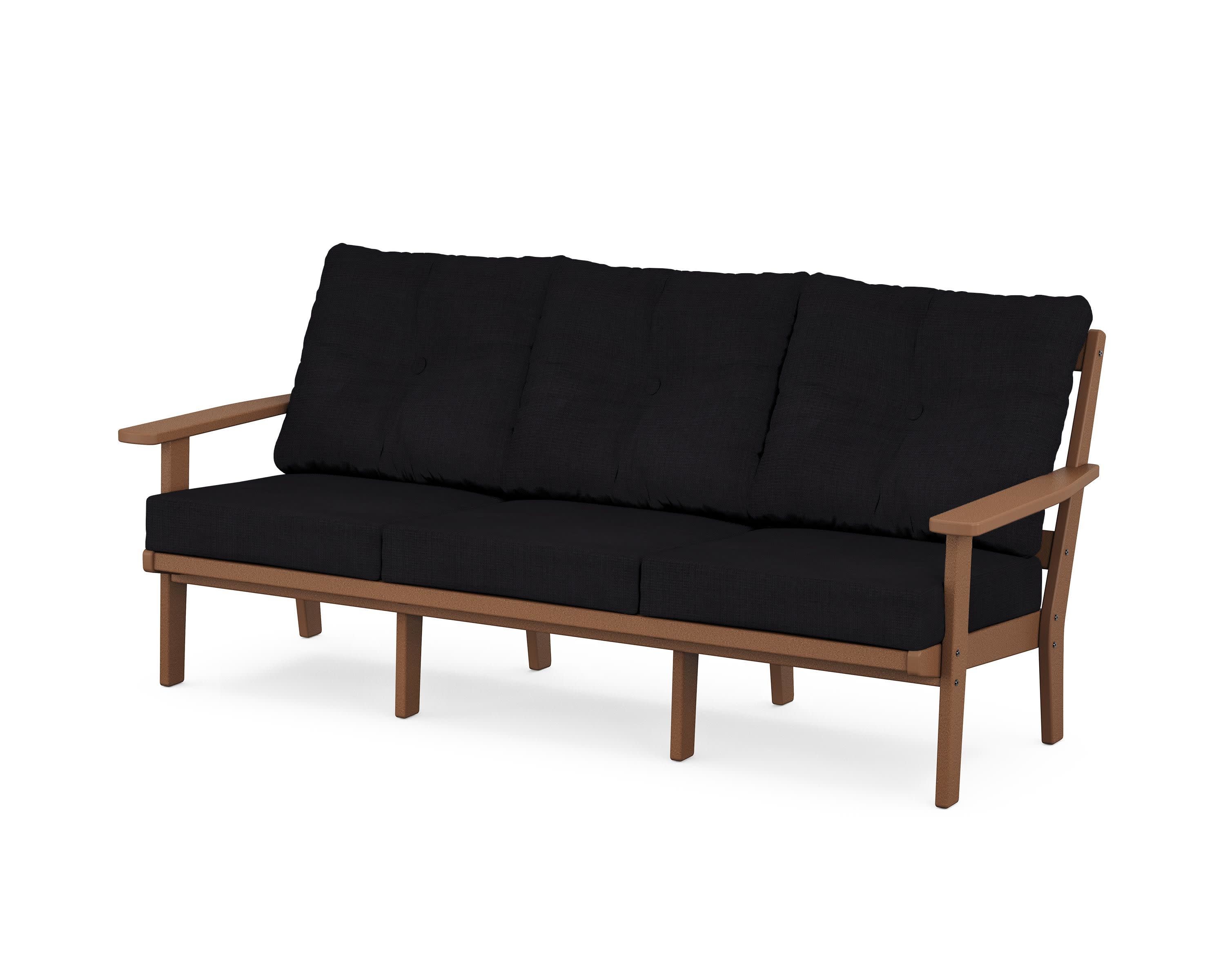 Oxford Deep Seating Sofa in Teak / Midnight Linen
