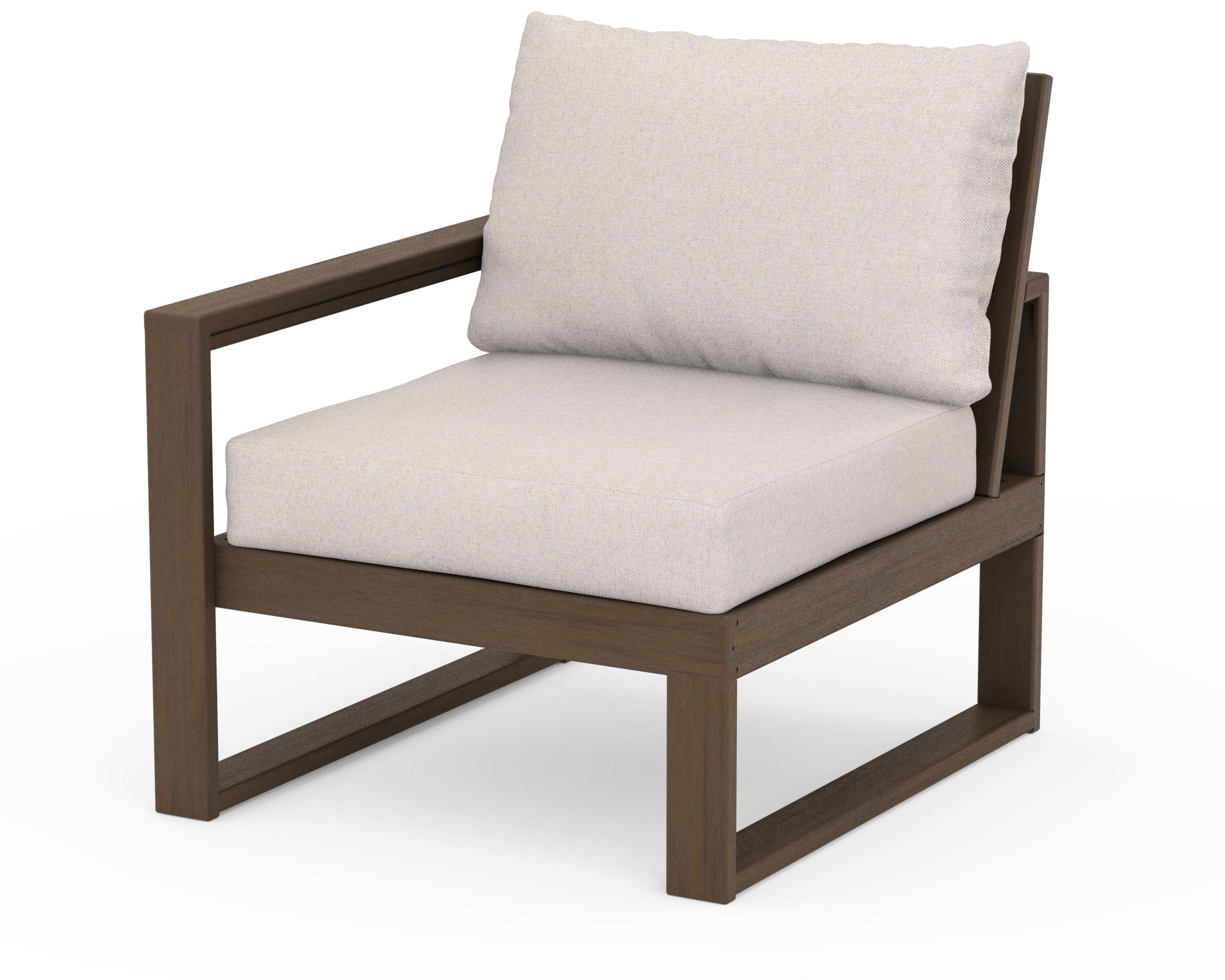 EDGE Modular Left Arm Chair in Kona / Dune Burlap