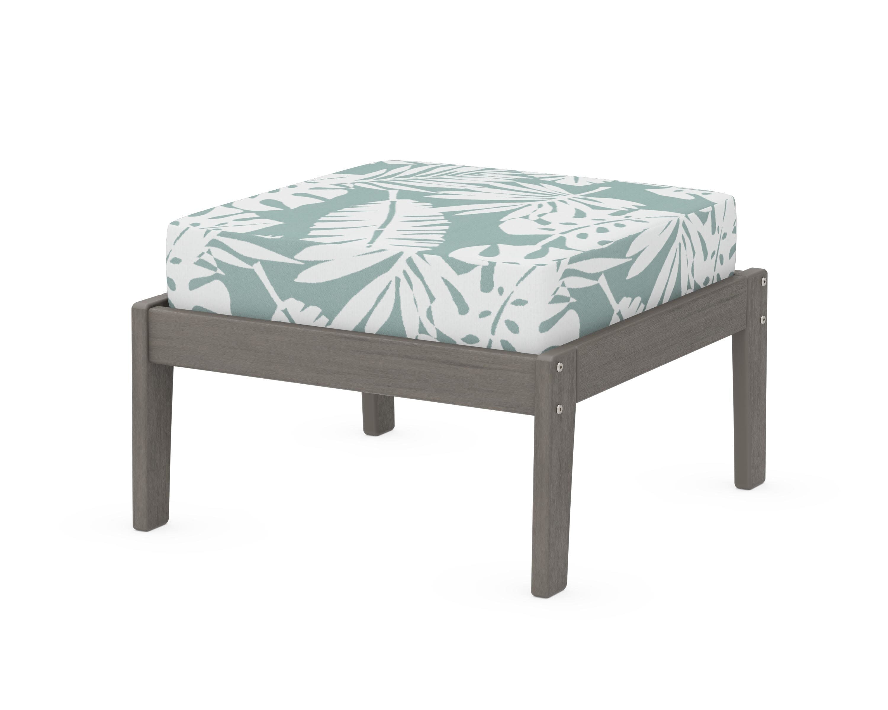 Deep Seating Ottoman in Driftwood / Leaf Glacier Spa