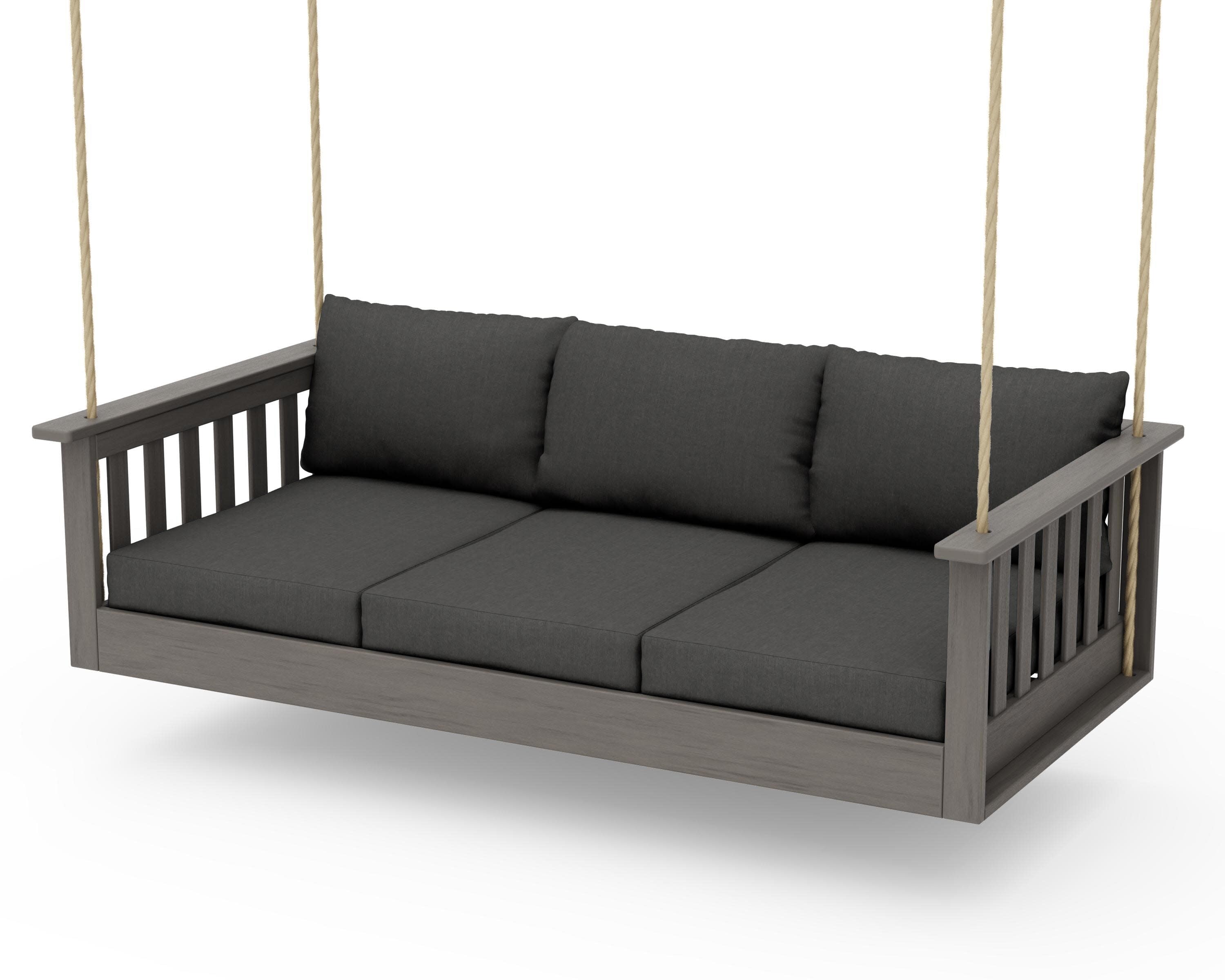 Vineyard Daybed Swing in Driftwood / Spectrum Carbon