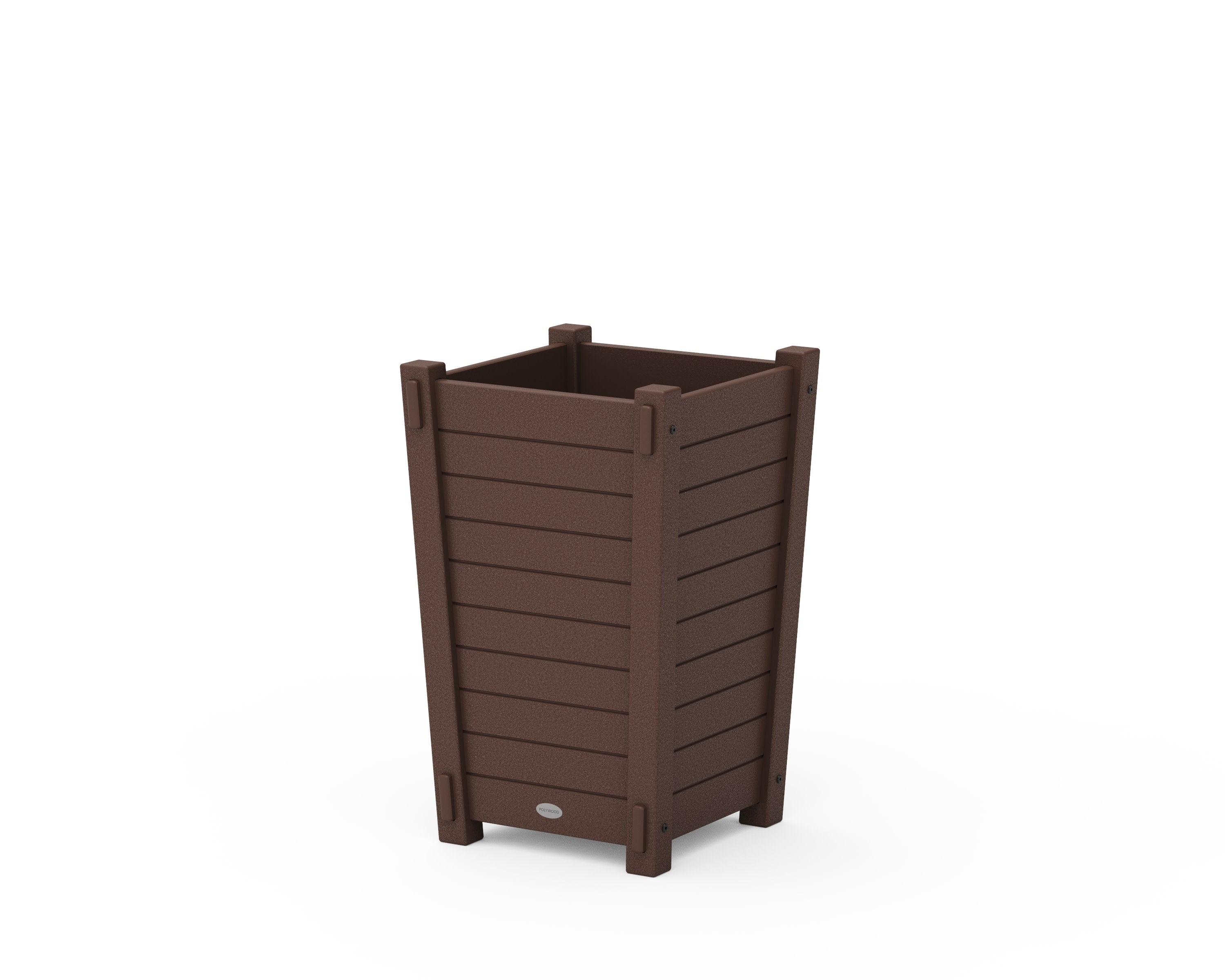 Nautical Tapered Square Short Planter Box in Mahogany