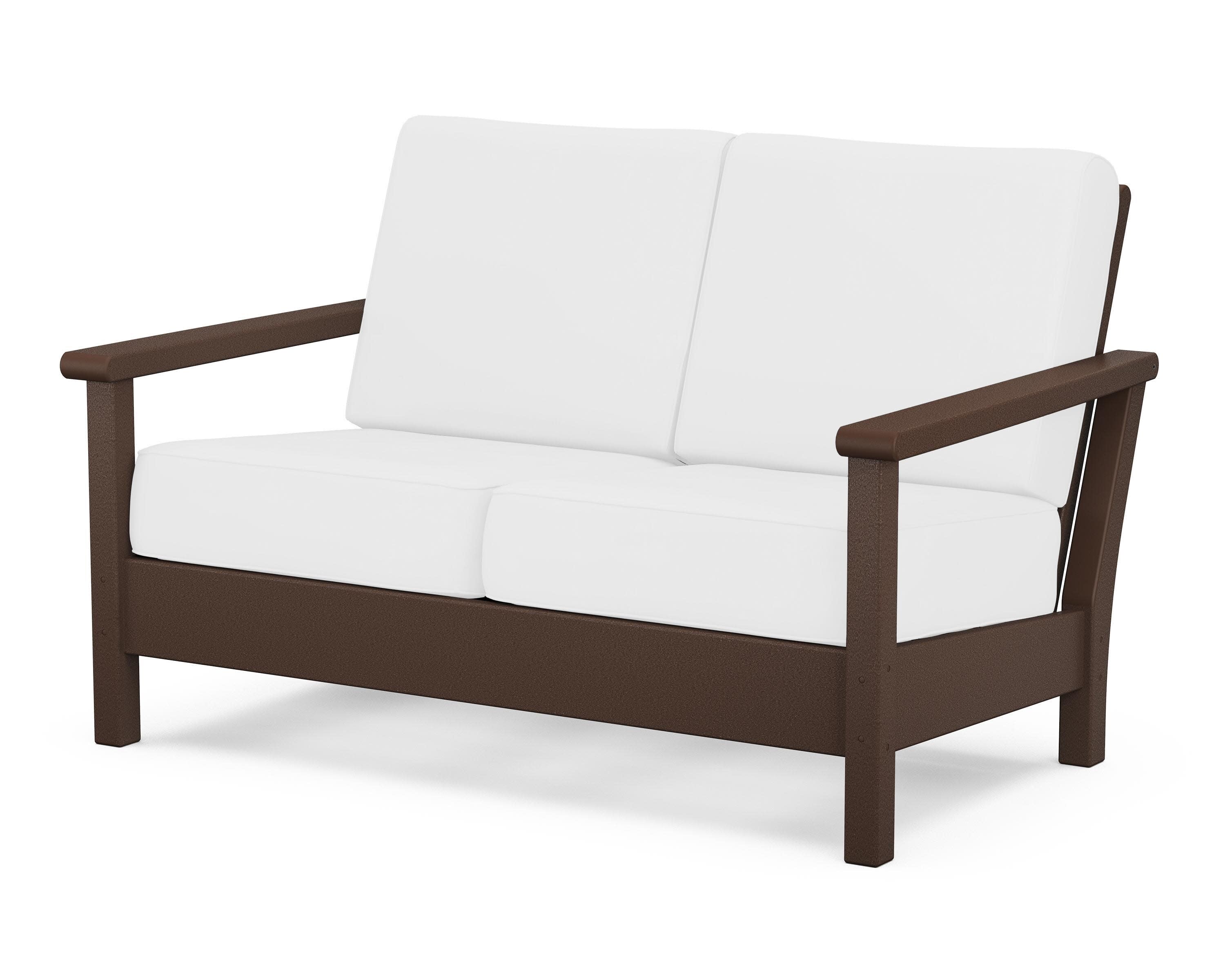 Harbour Deep Seating Loveseat in Mahogany / Natural