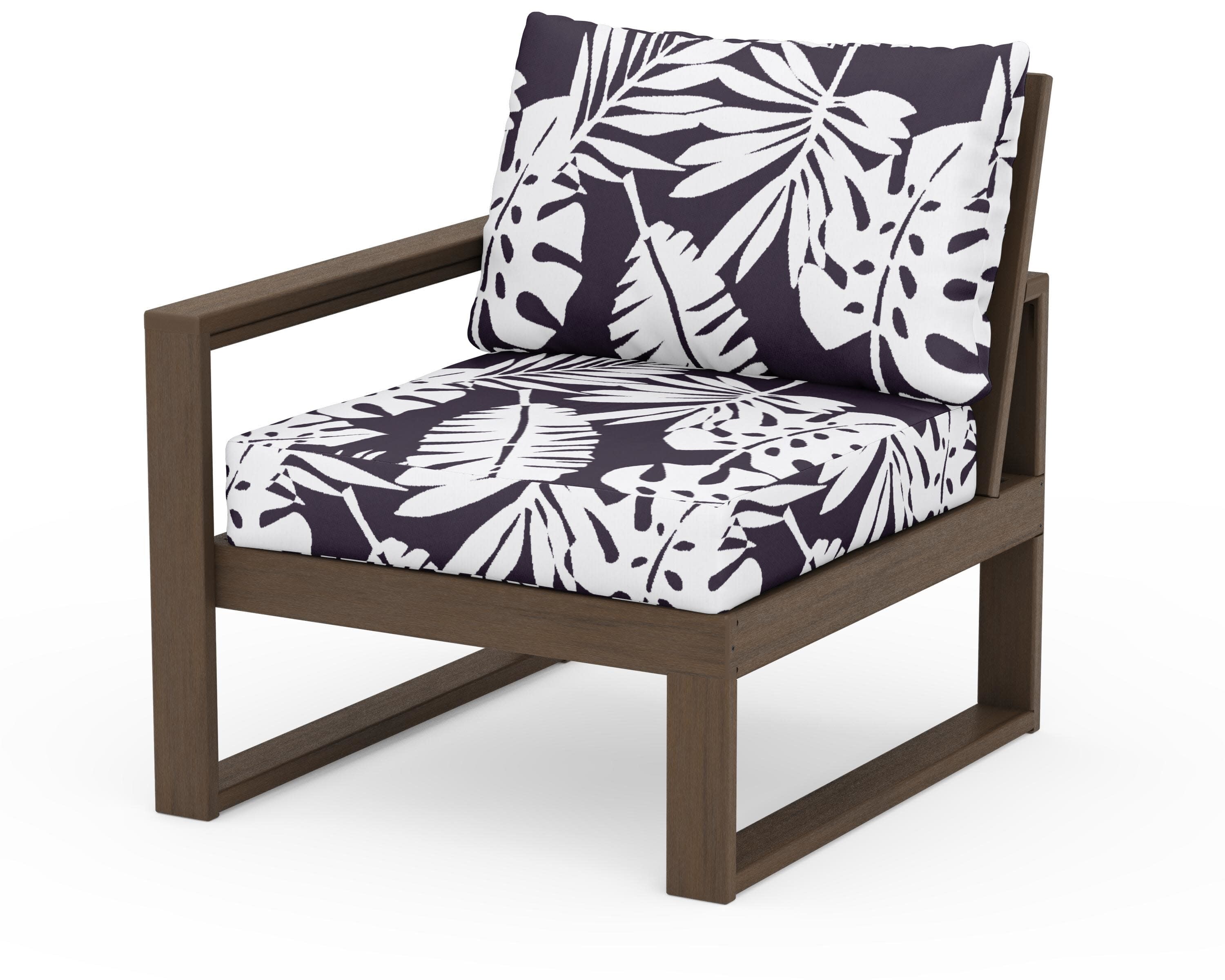 EDGE Modular Left Arm Chair in Kona / Leaf Navy
