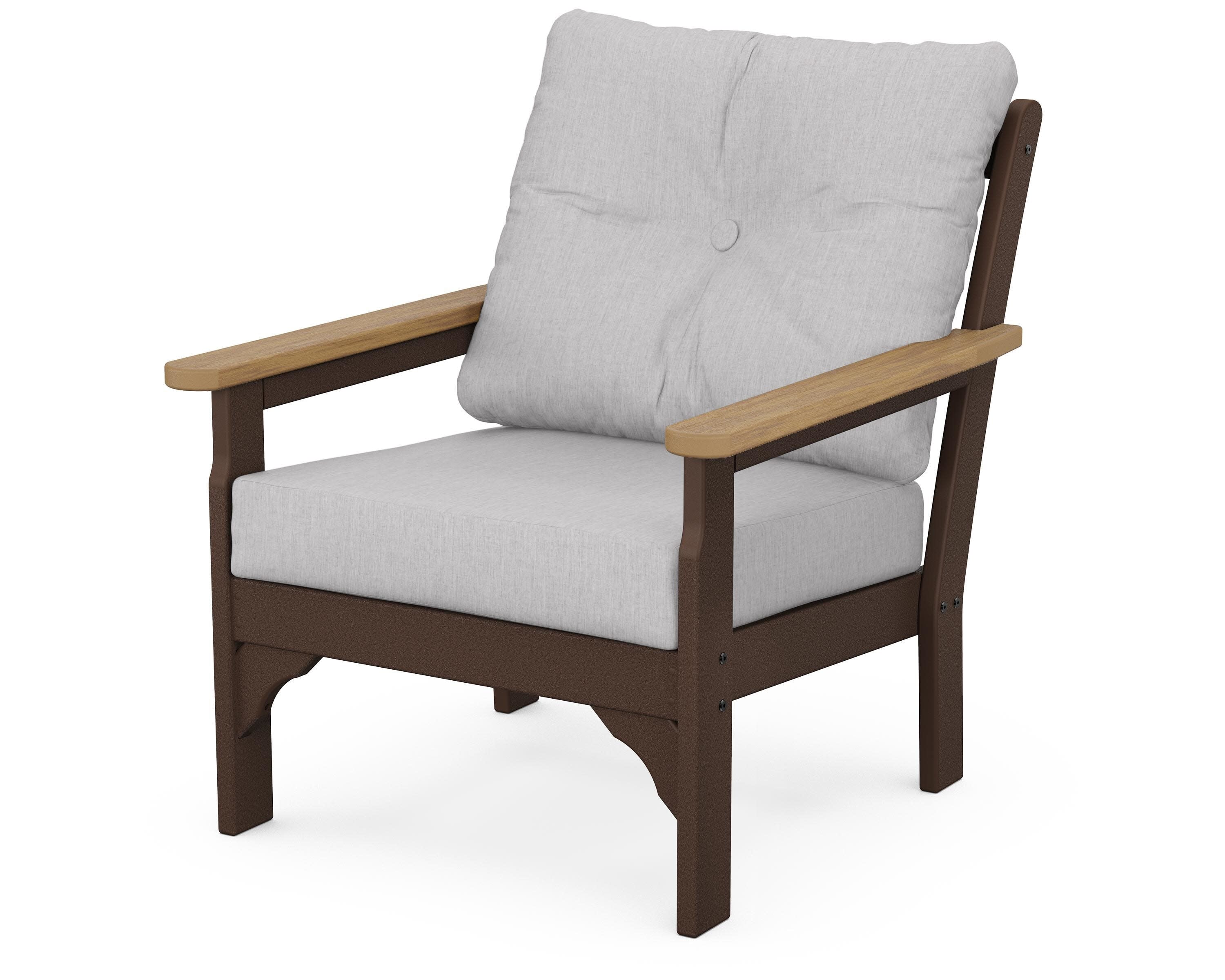 Vineyard Deep Seating Chair in Mahogany / Natural / Granite