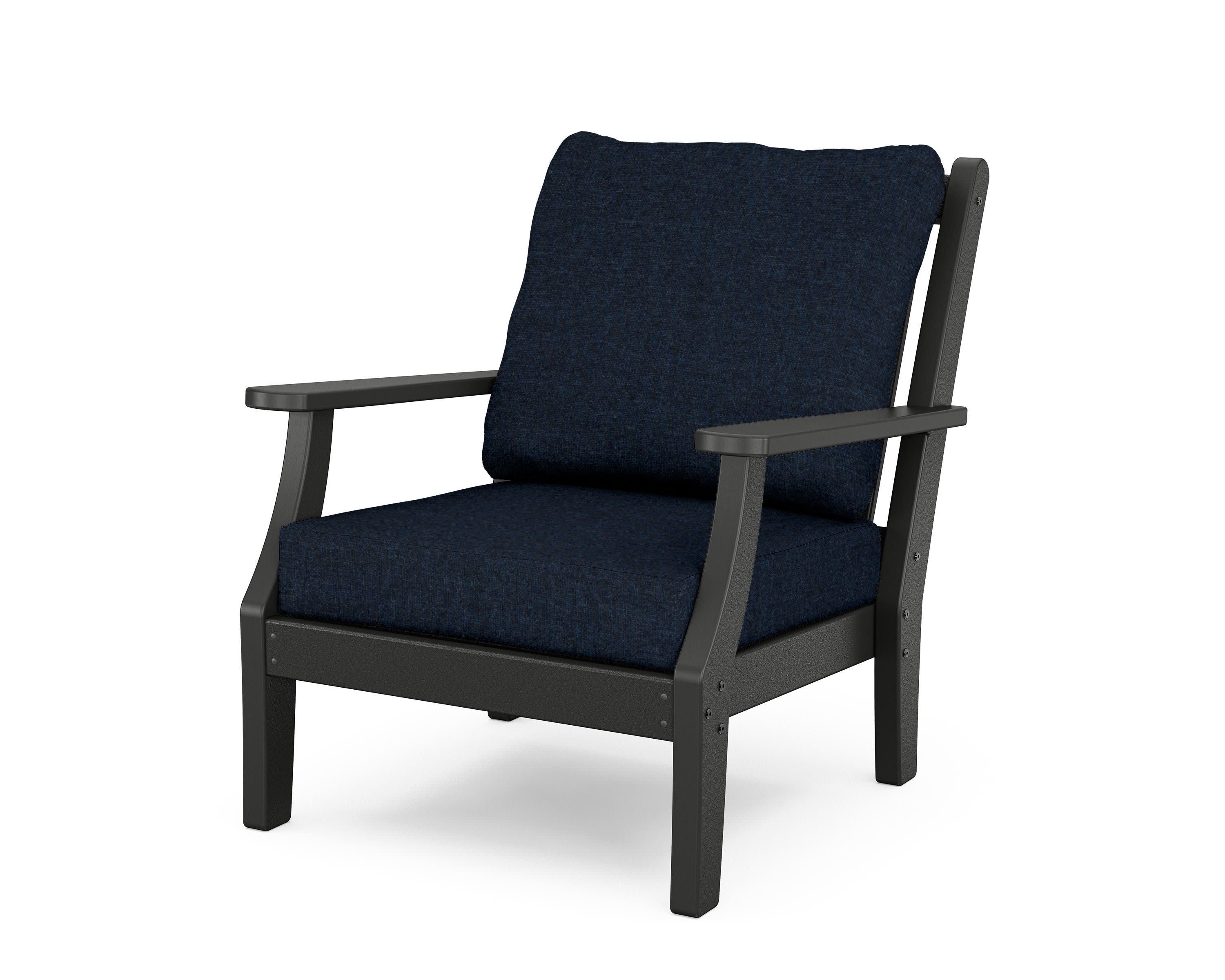 Wovendale Deep Seating Chair in Black / Marine Indigo