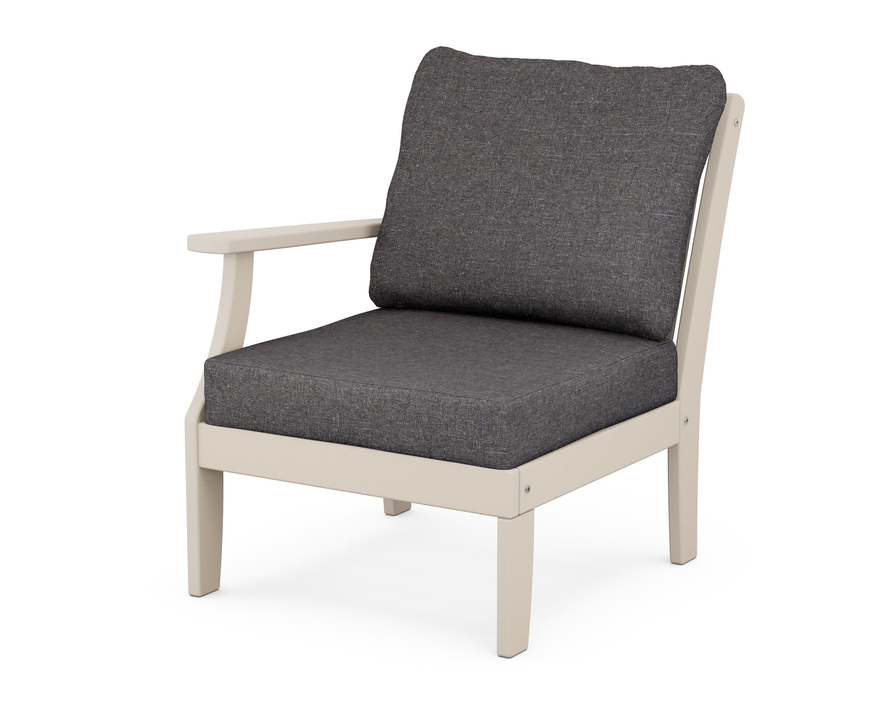Braxton Modular Left Arm Chair in Sand / Ash Charcoal