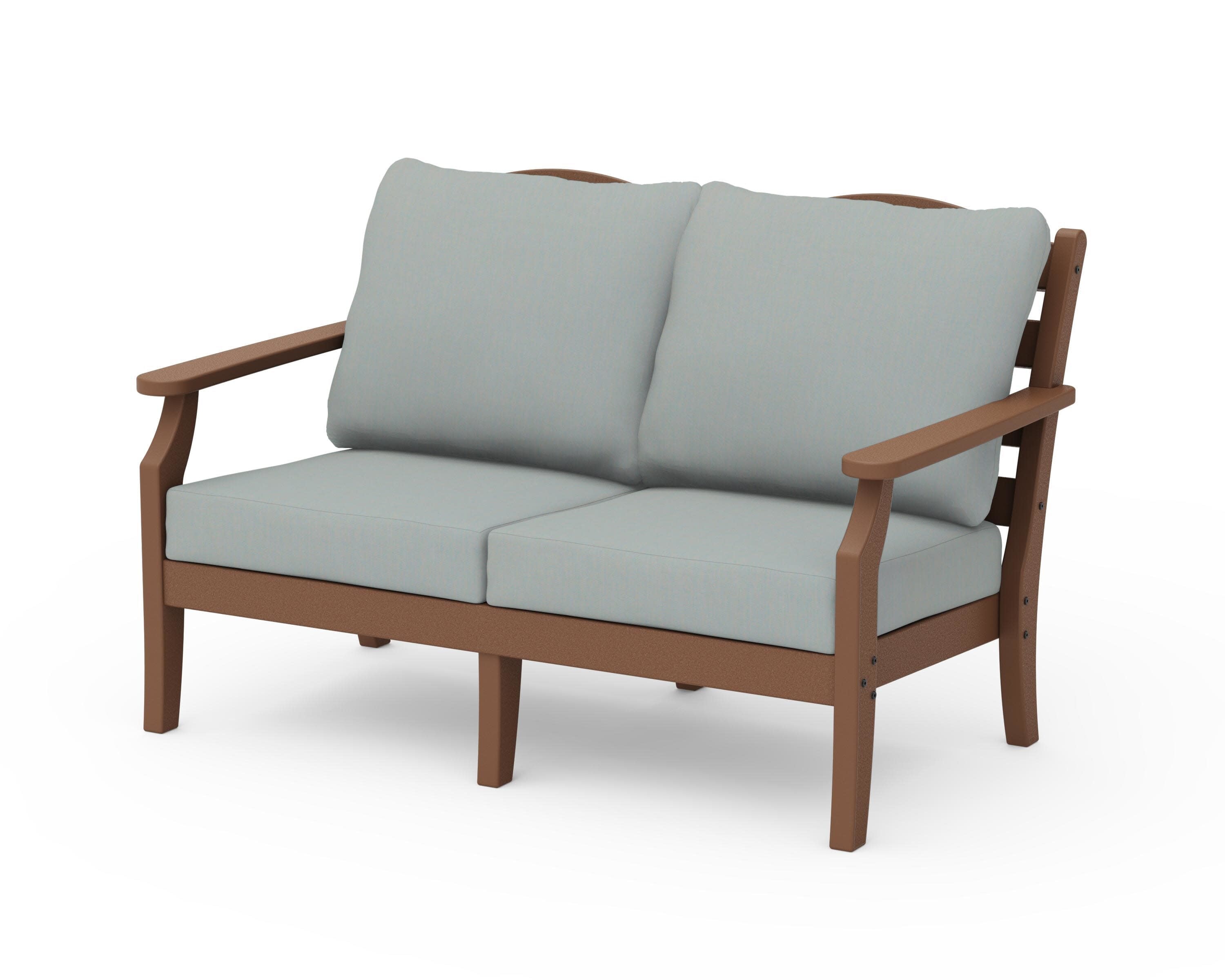 Savannah Deep Seating Loveseat in Teak / Spa