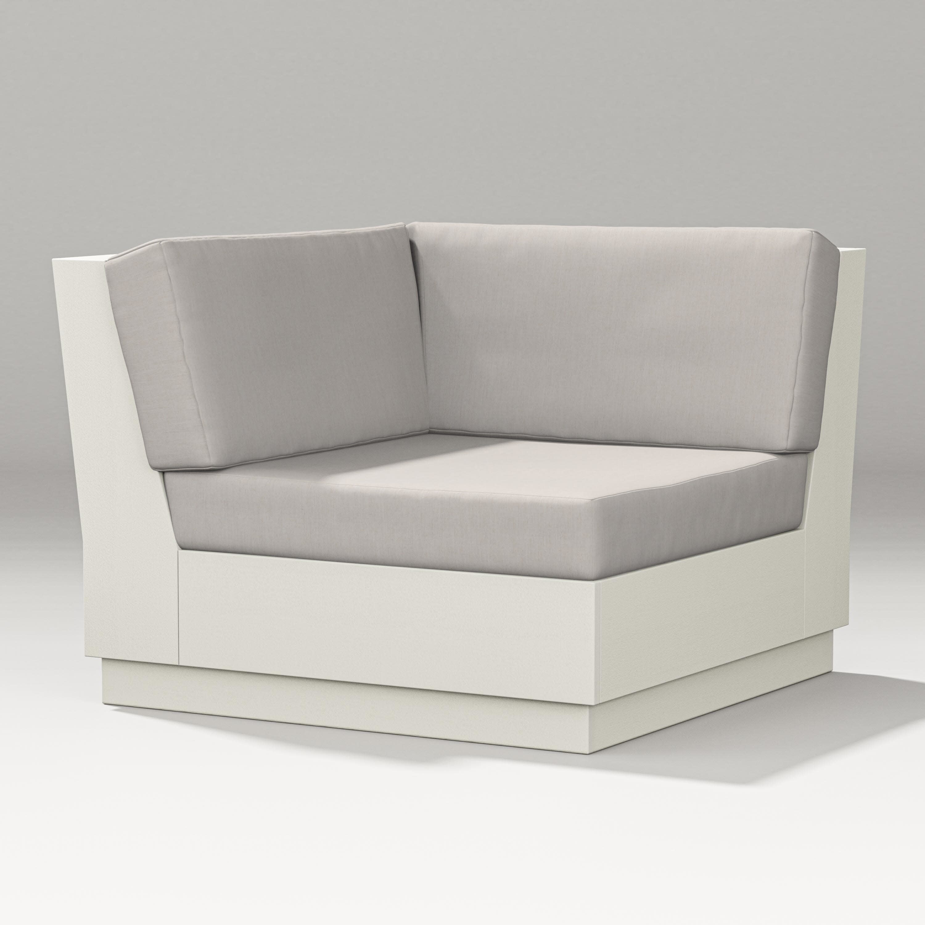 Elevate Modular Corner Chair in Vintage White / Cast Ash