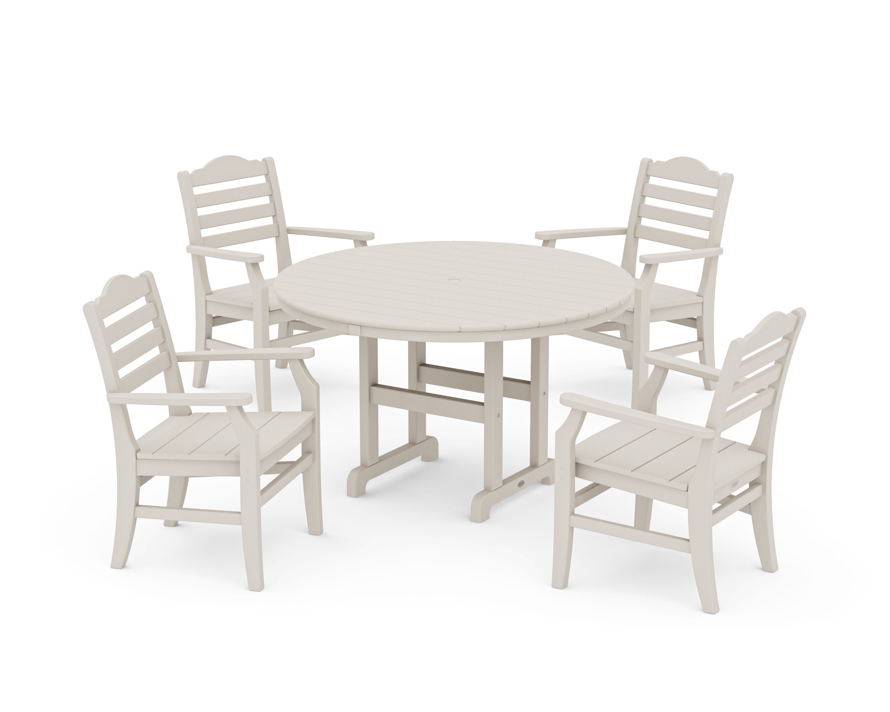 Savannah 5-Piece Round Farmhouse Dining Set in Sand