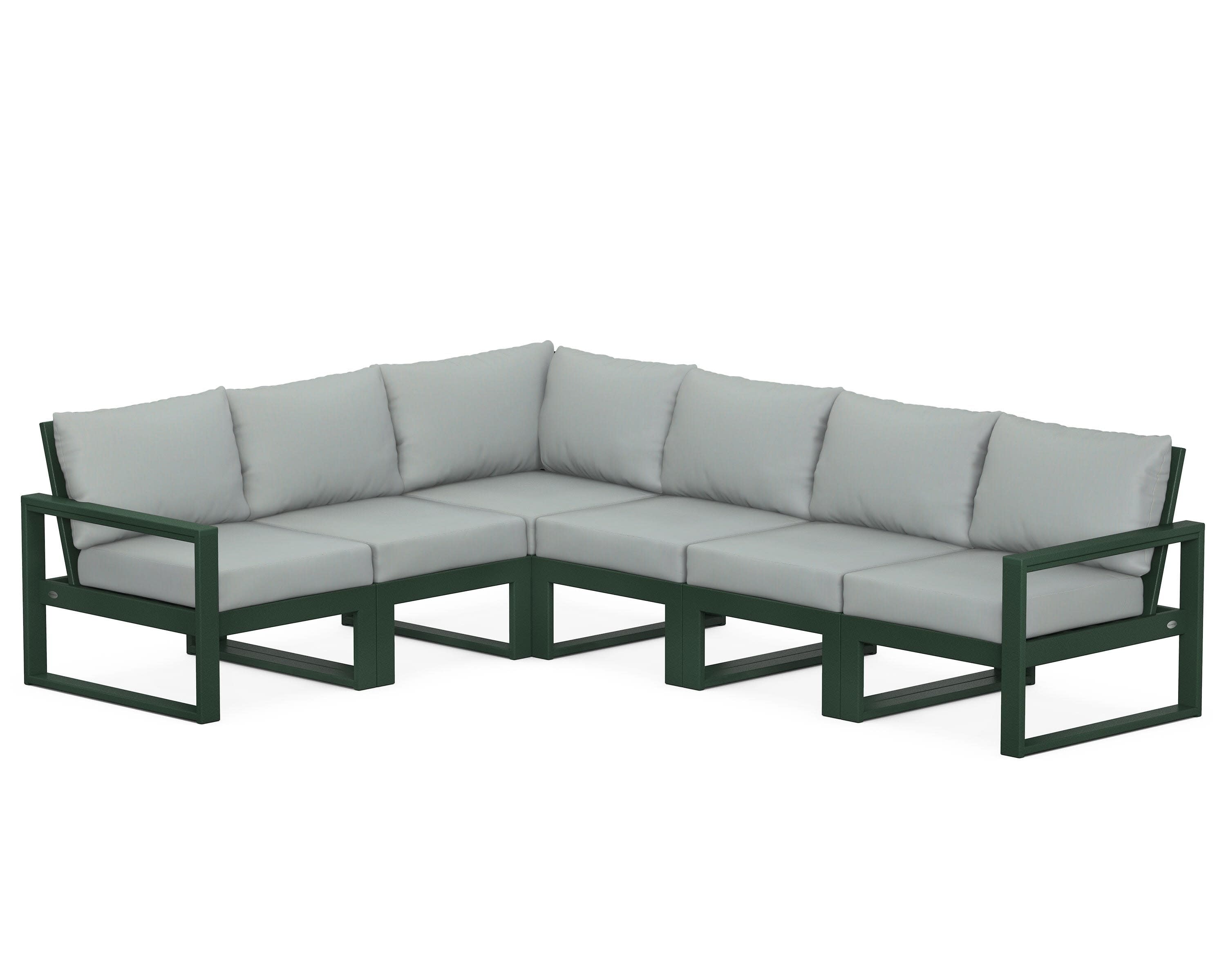 EDGE 6-Piece Modular Deep Seating Set in Green / Spa