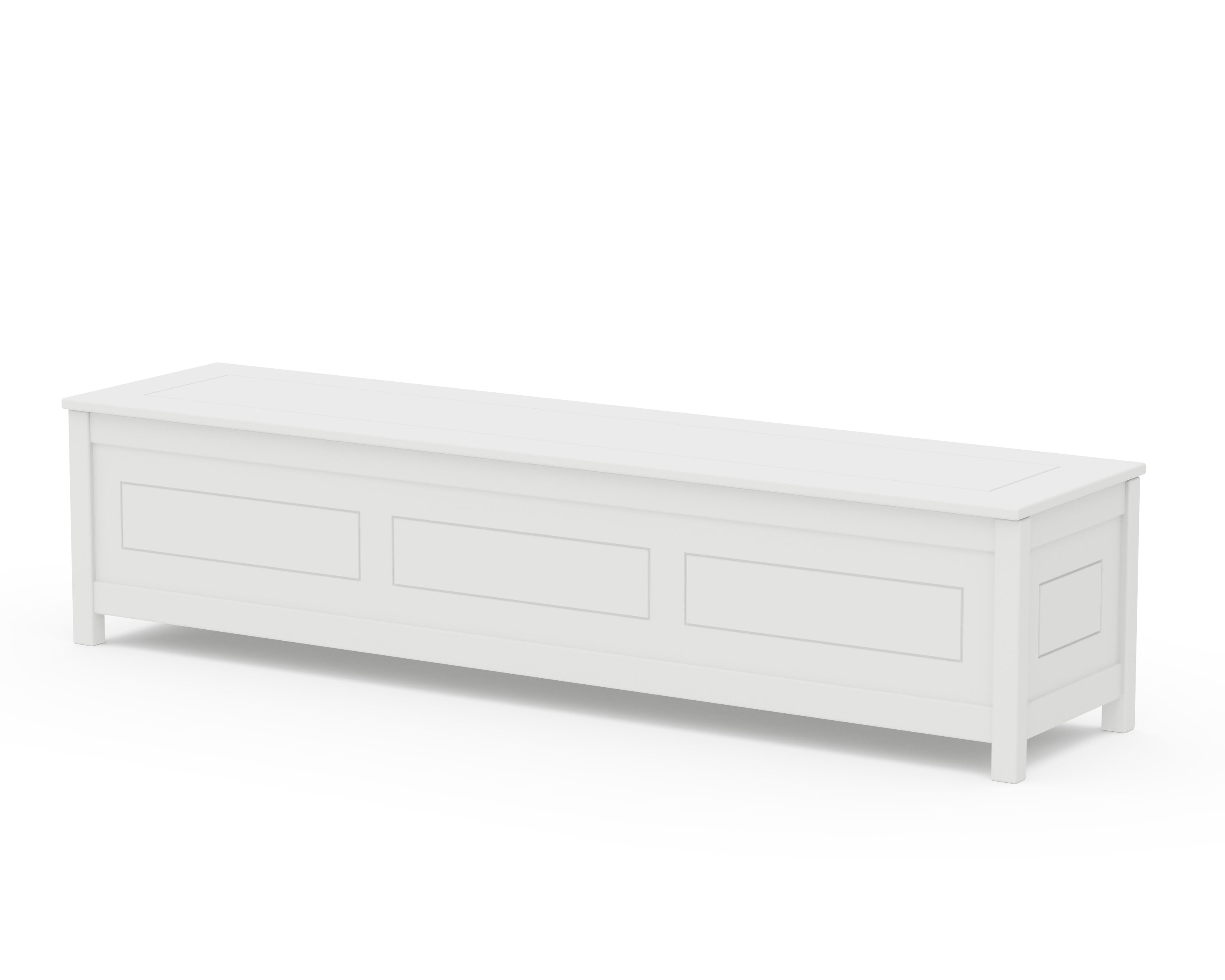 Country Living 72" Storage Bench in White