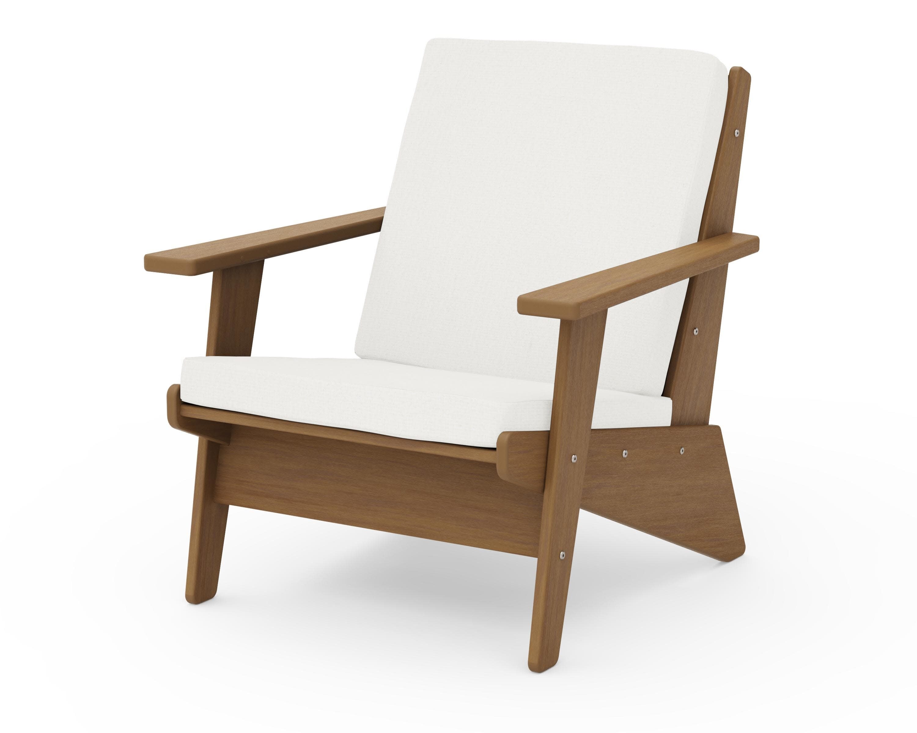 Riviera Modern Lounge Chair in Natural / Natural Linen