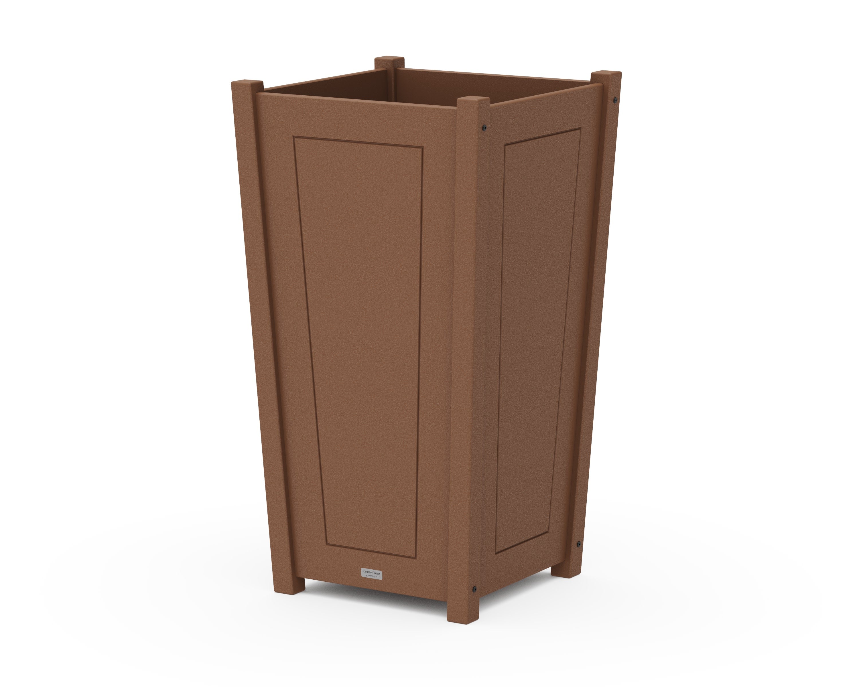 Country Living Large Tapered Square Tall Planter Box in Teak