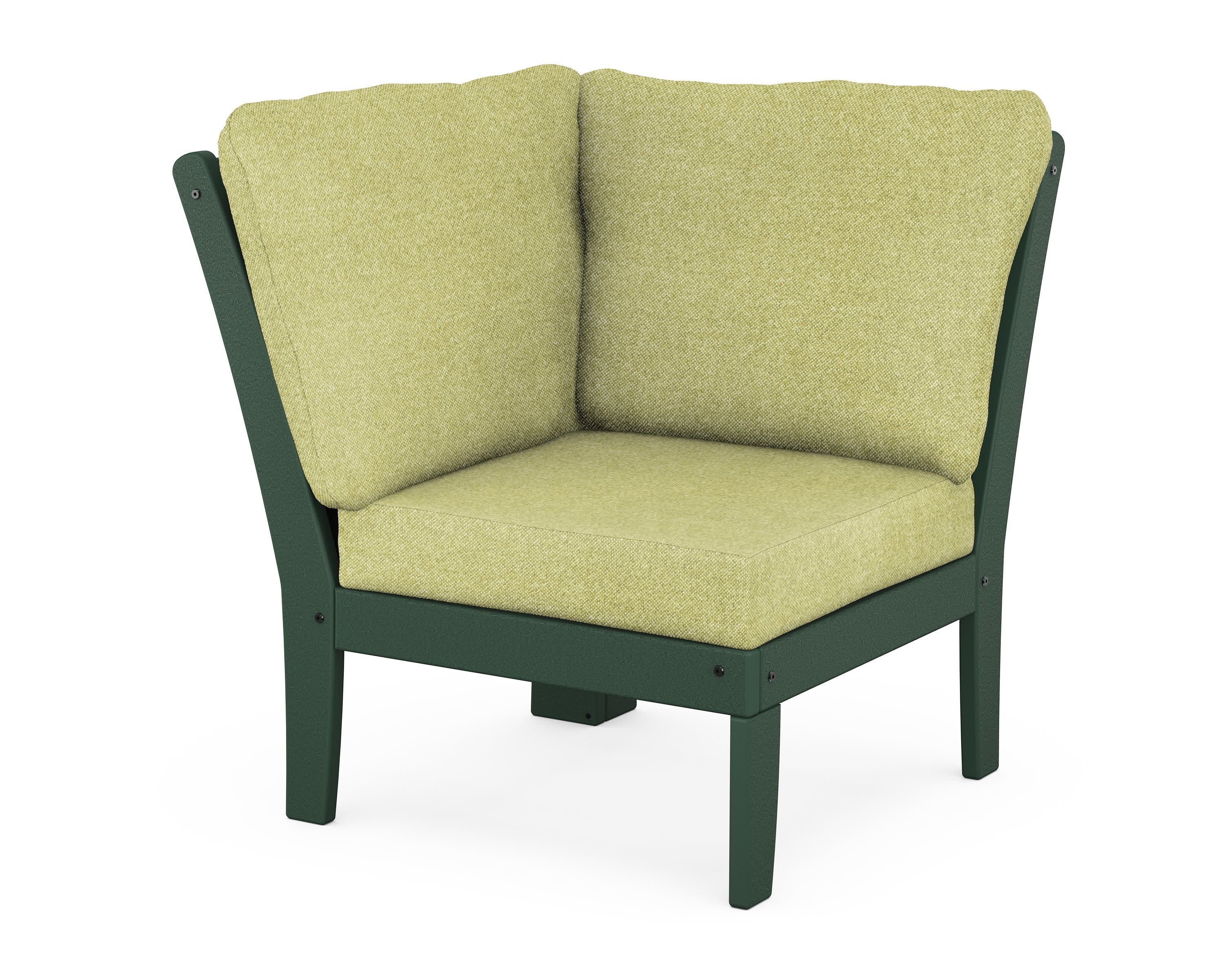 Braxton Modular Corner Chair in Green / Chartreuse Boucle