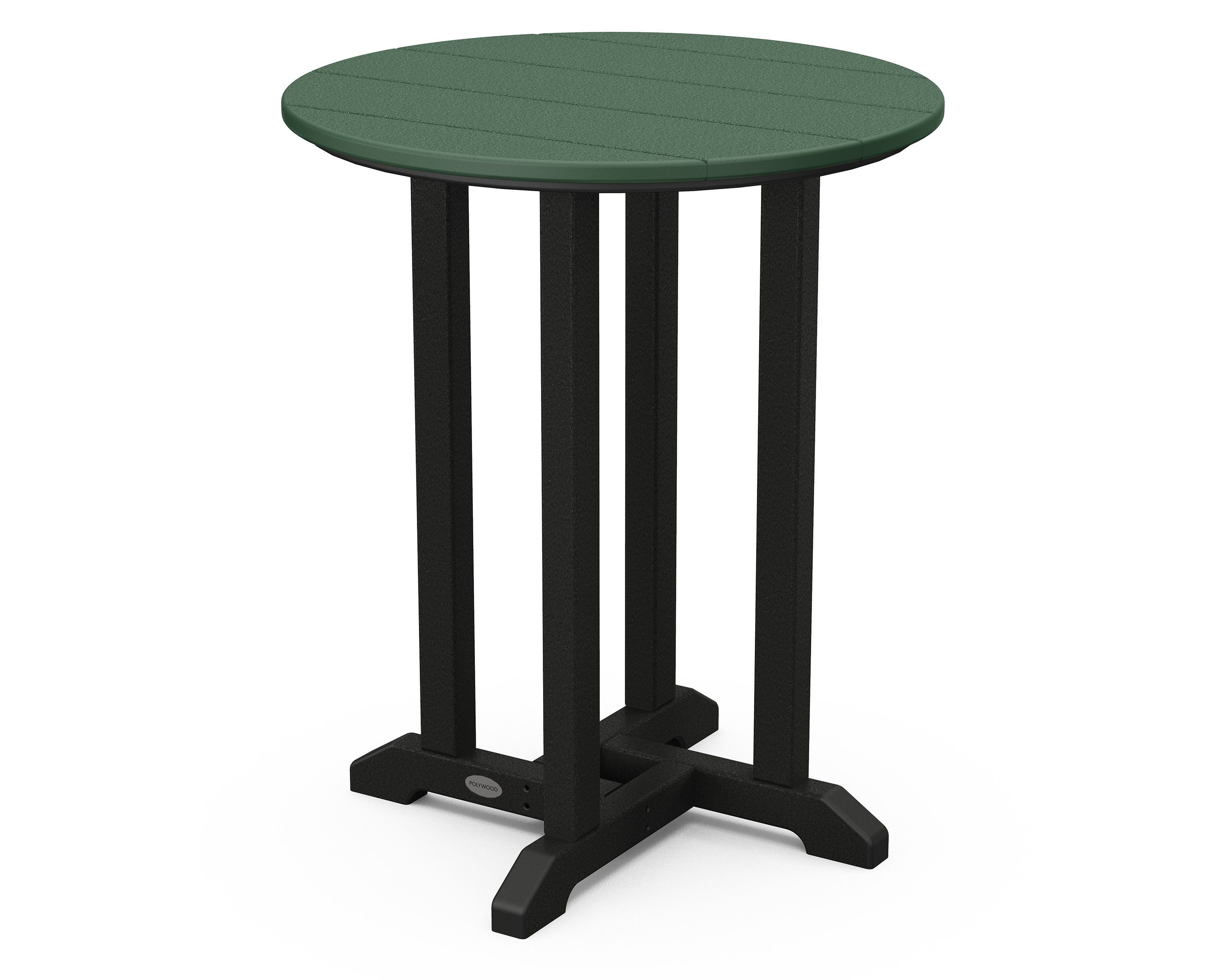 Contempo 24" Round Dining Table in Black / Green