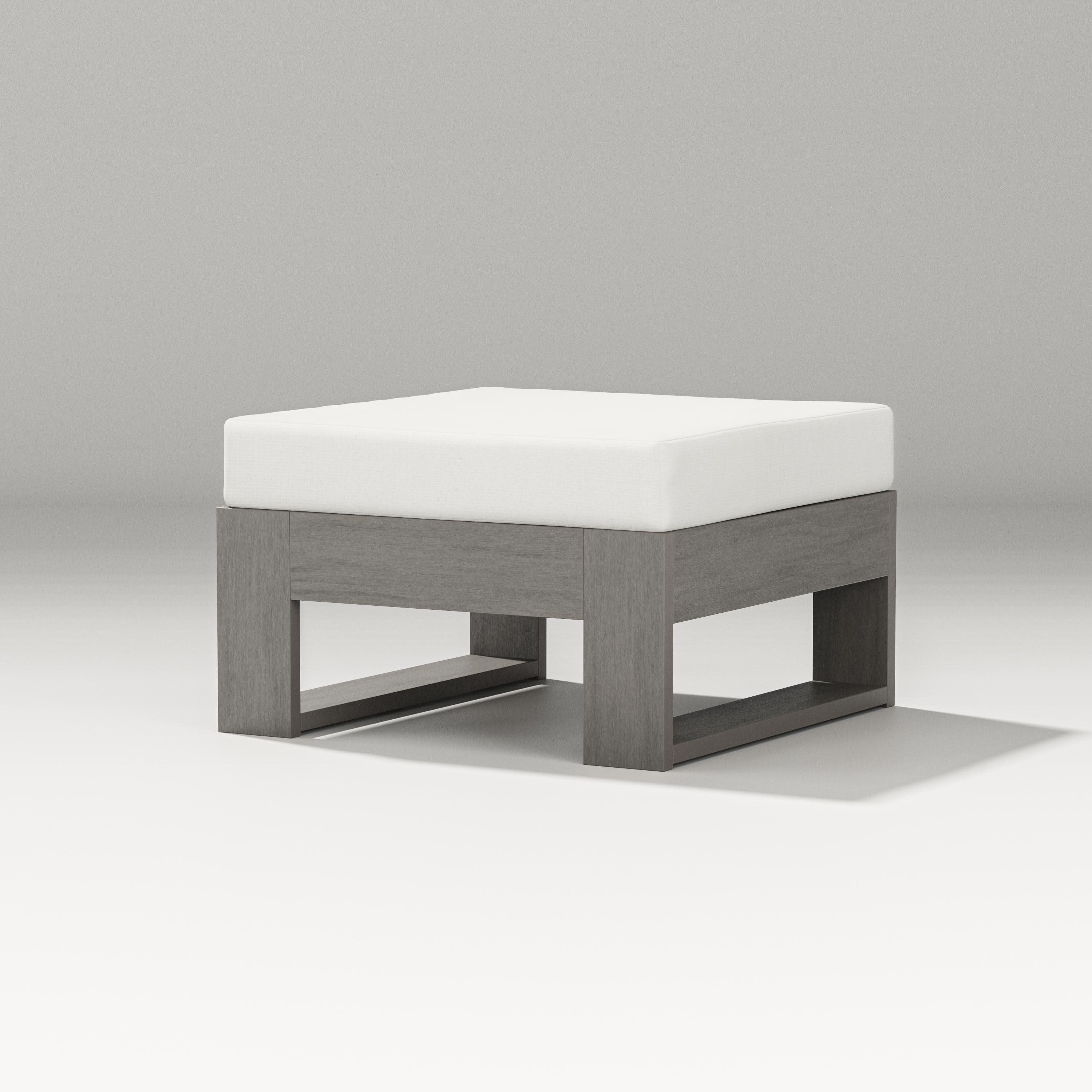 Latitude Lounge Ottoman in Driftwood / Natural Linen