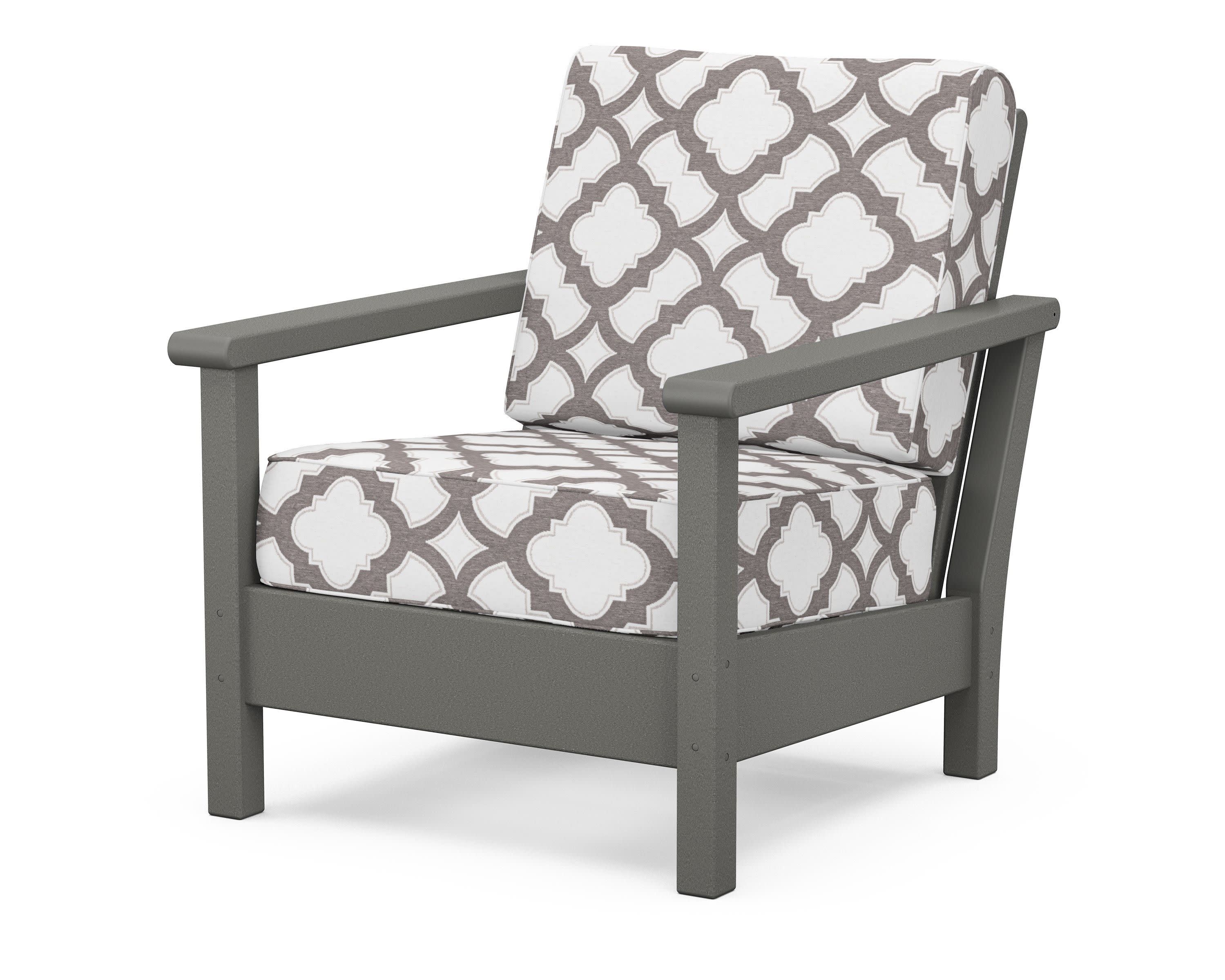 Harbour Deep Seating Chair in Slate Grey / Trellis Grey Mist