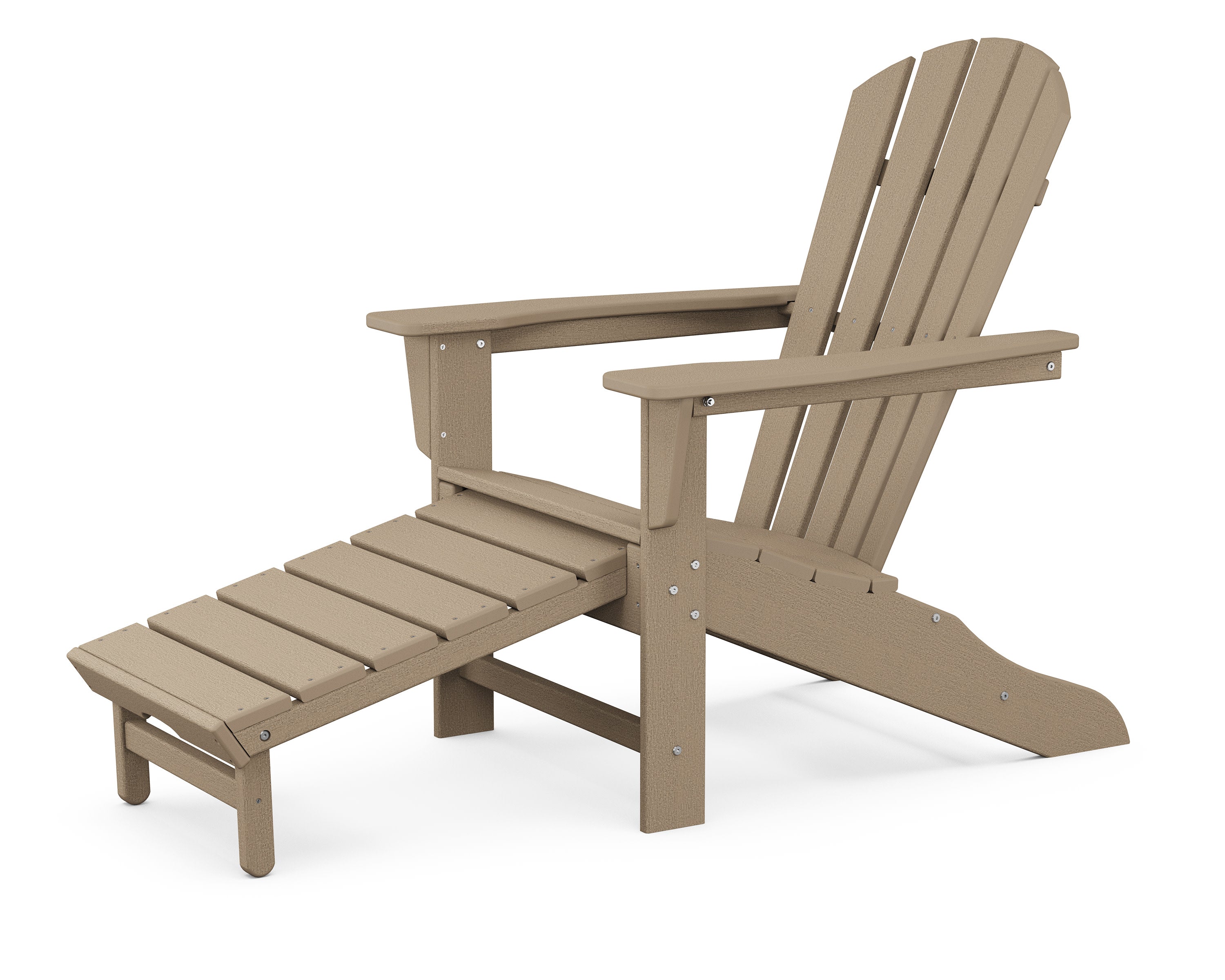 Palm Coast Ultimate Adirondack with Hideaway Ottoman in Vintage Sahara