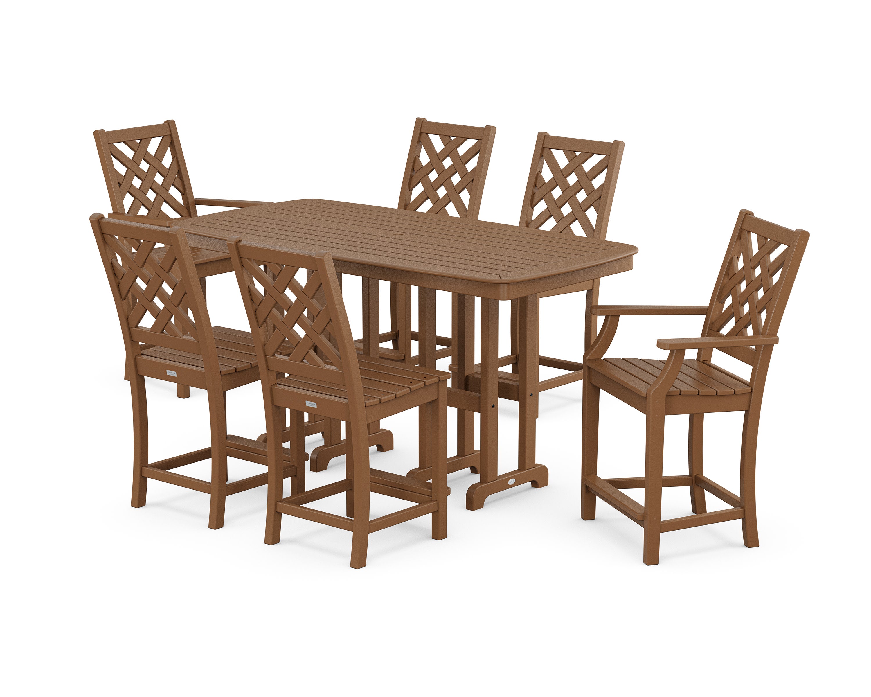 Wovendale 7-Piece Counter Set in Teak
