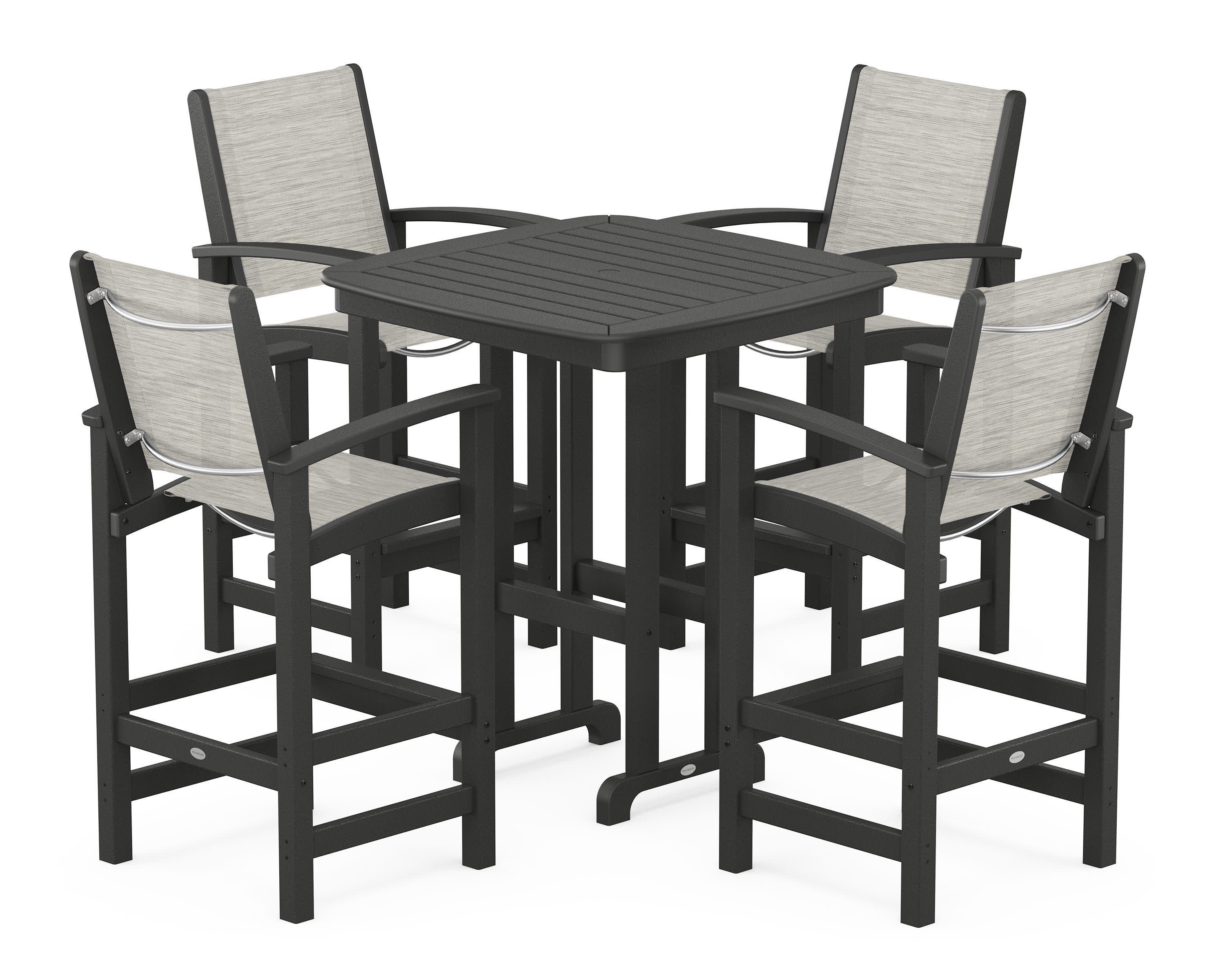 Coastal 5-Piece Bar Set in Black / Birch Sling
