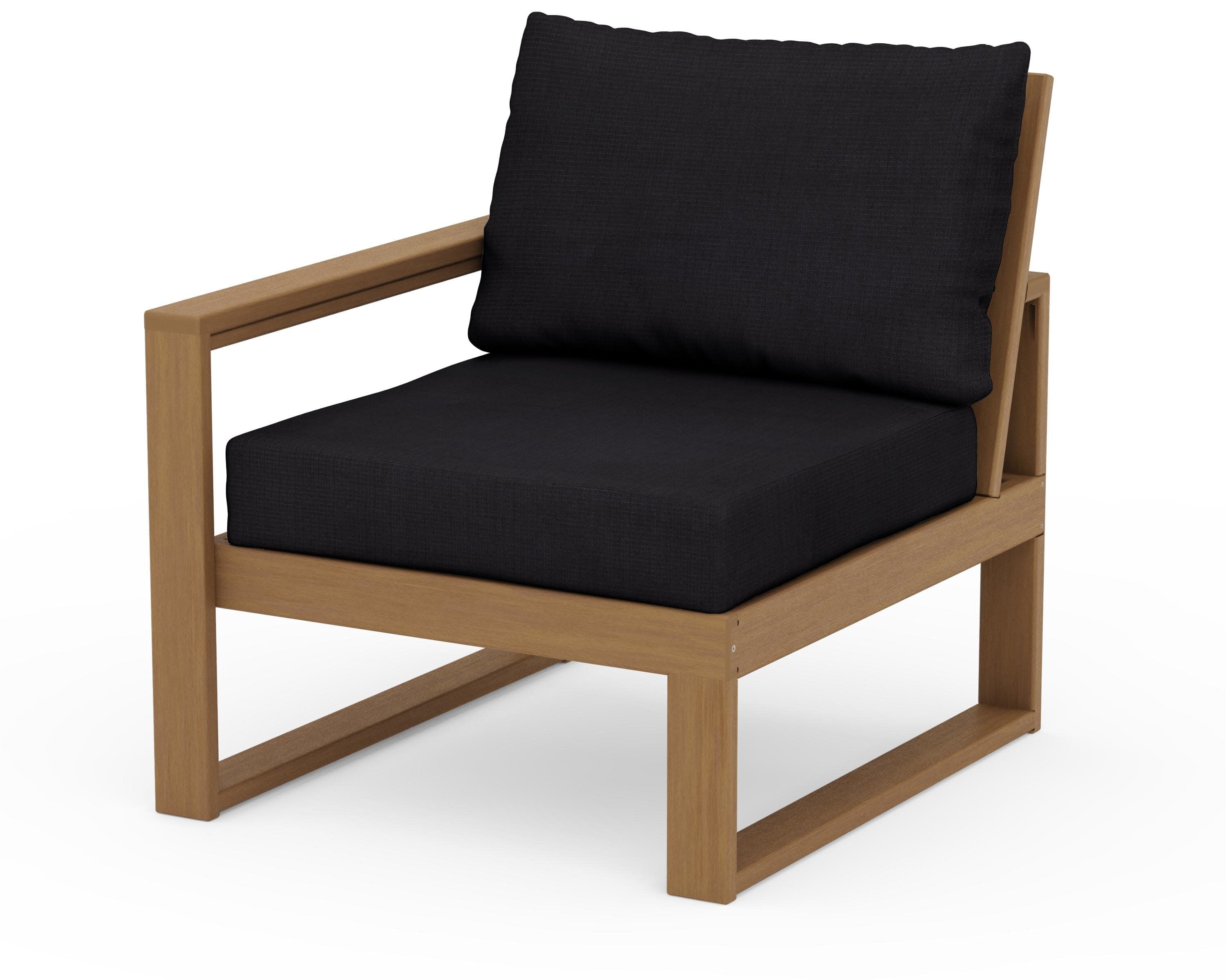 EDGE Modular Left Arm Chair in Natural / Midnight Linen