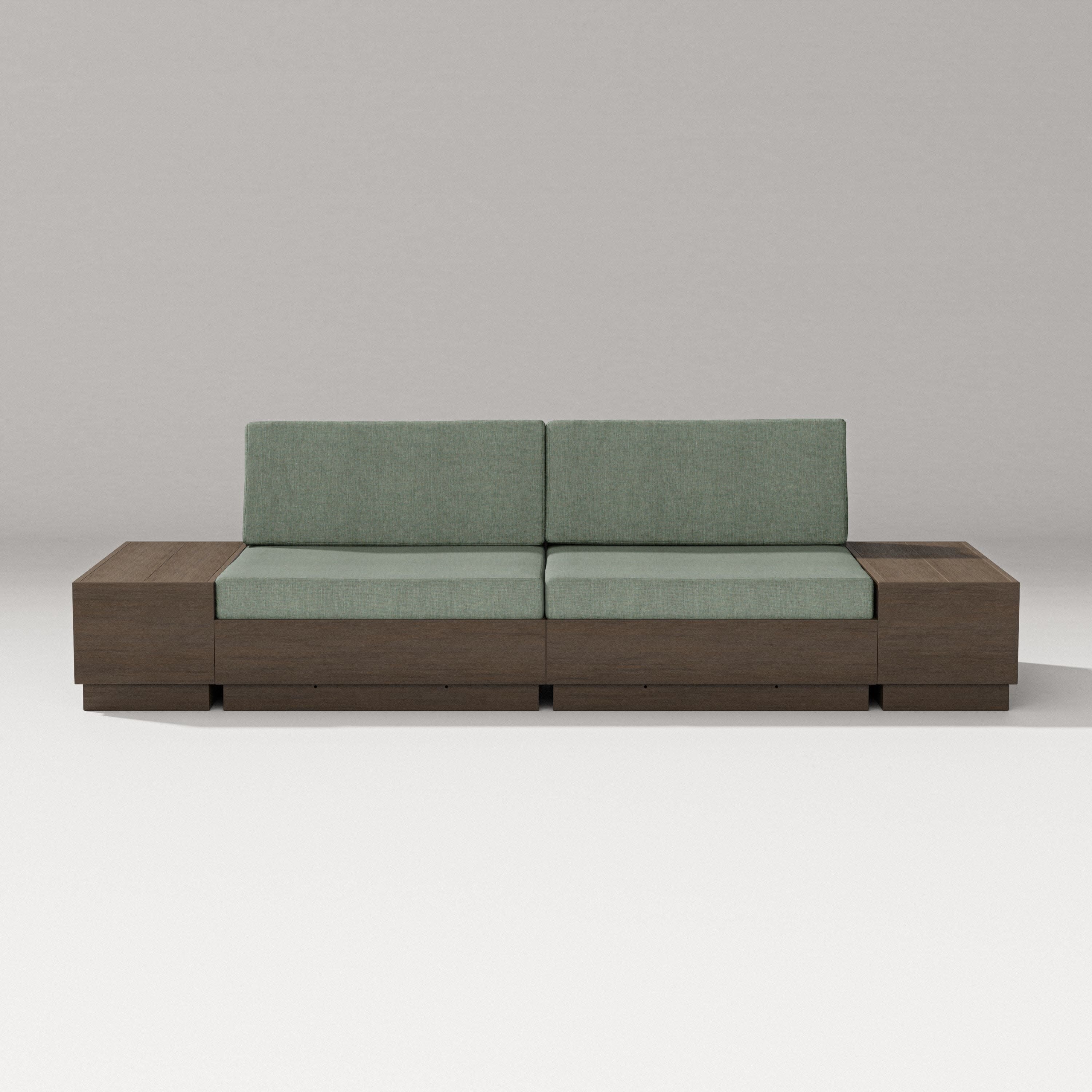 Elevate 4-Piece Loveseat Sectional in Kona / Cast Sage