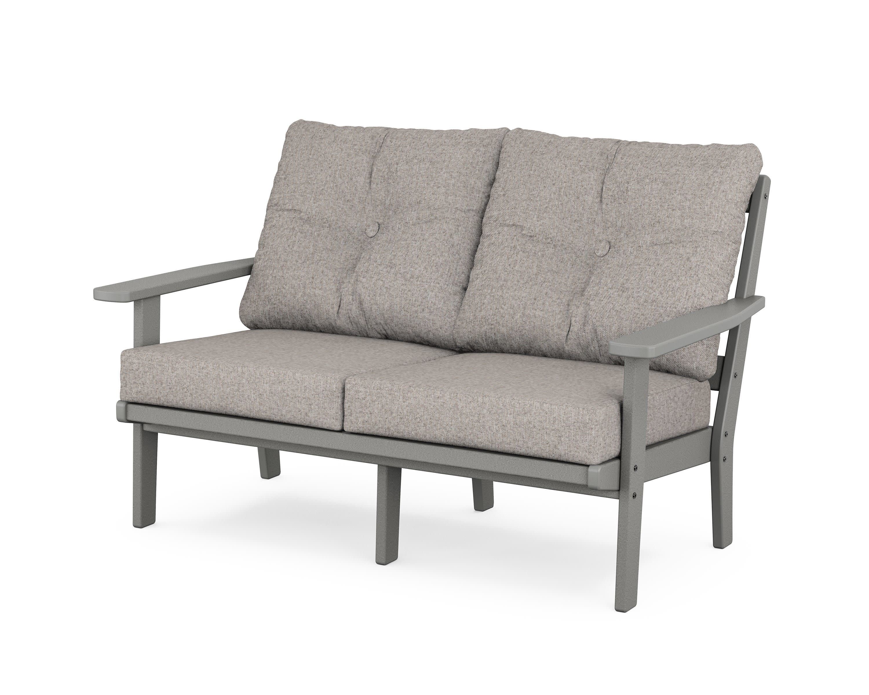 Oxford Deep SeatingLoveseat in Slate Grey / Weathered Tweed