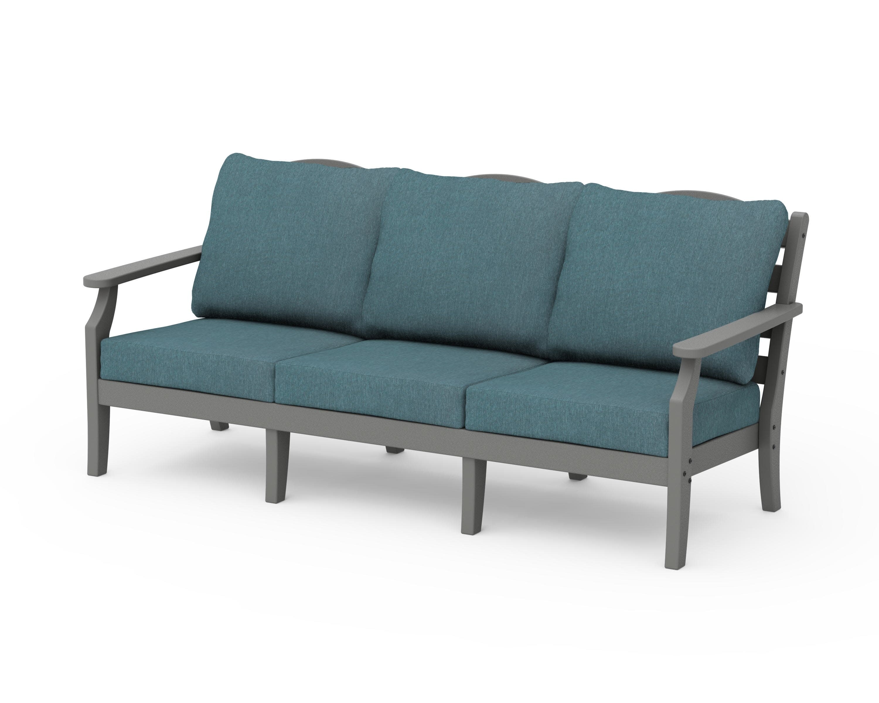 Savannah Deep Seating Sofa in Slate Grey / Ocean Teal