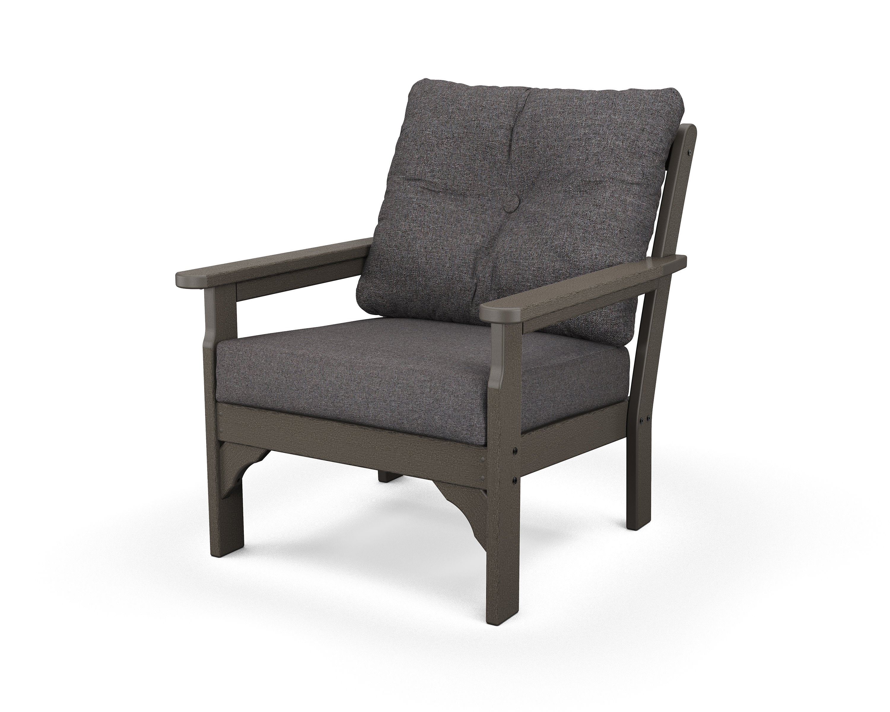 Vineyard Deep Seating Chair in Vintage Coffee / Ash Charcoal