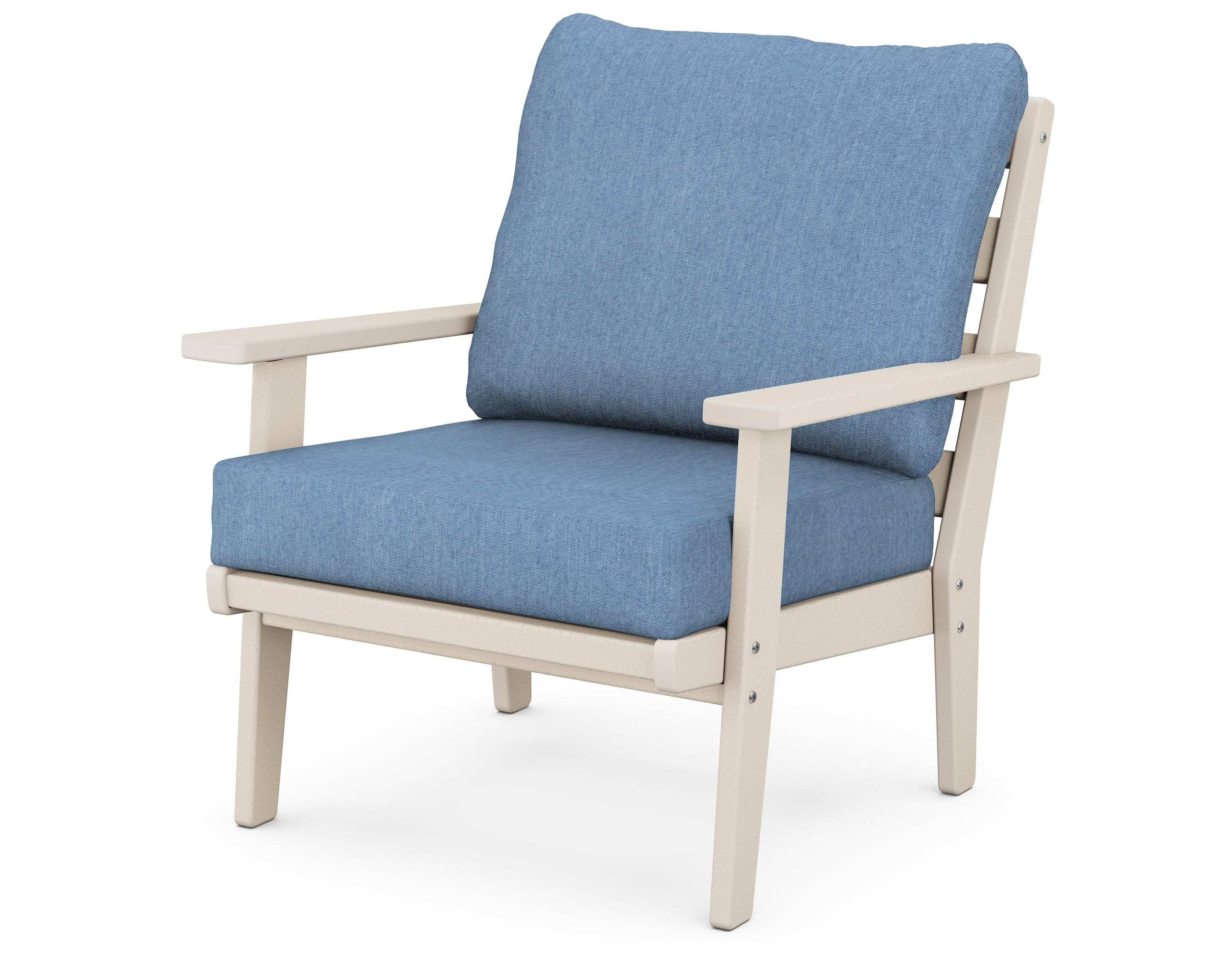 Grant Park Deep Seating Chair in Sand / Sky Blue