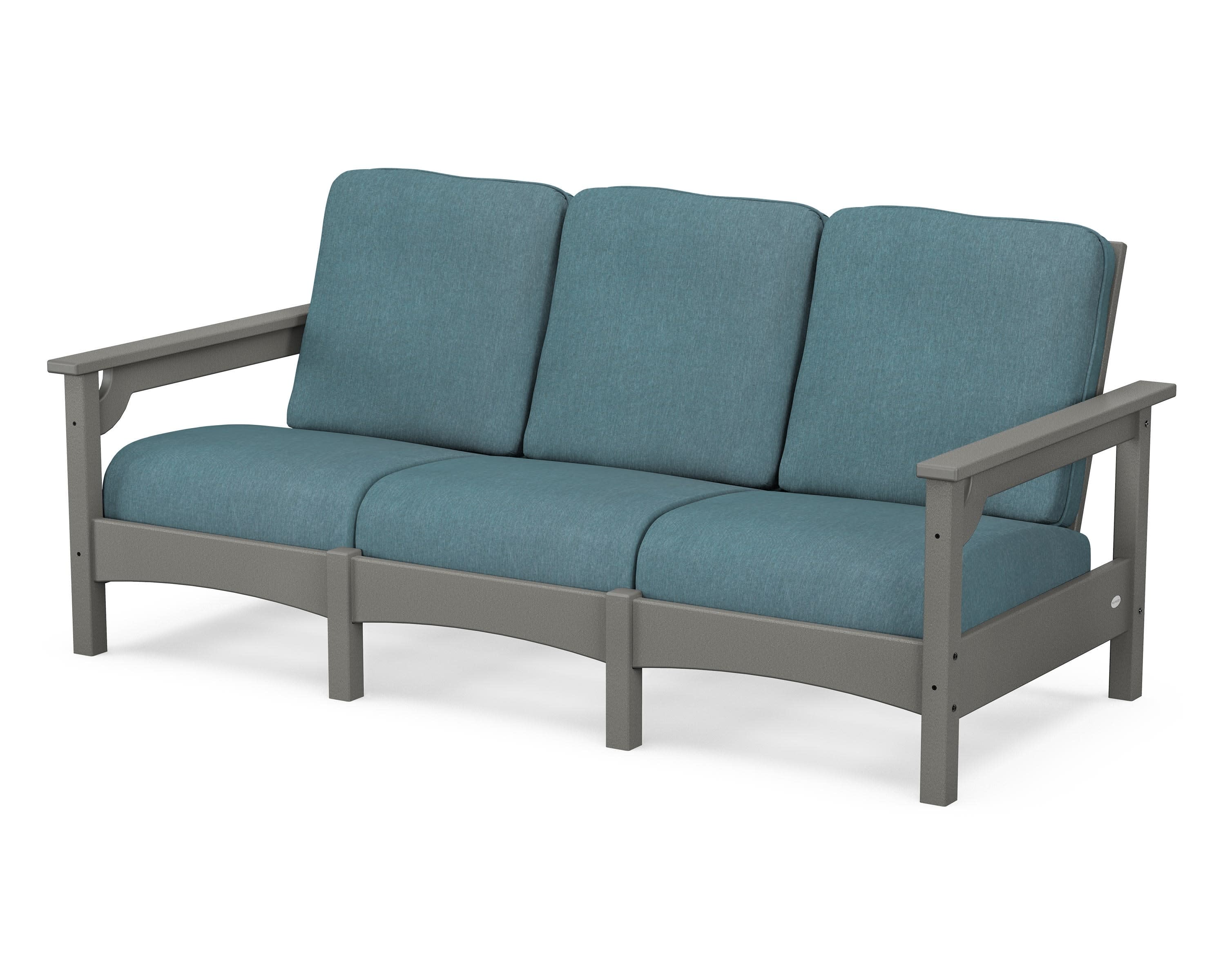 Club Sofa in Slate Grey / Ocean Teal