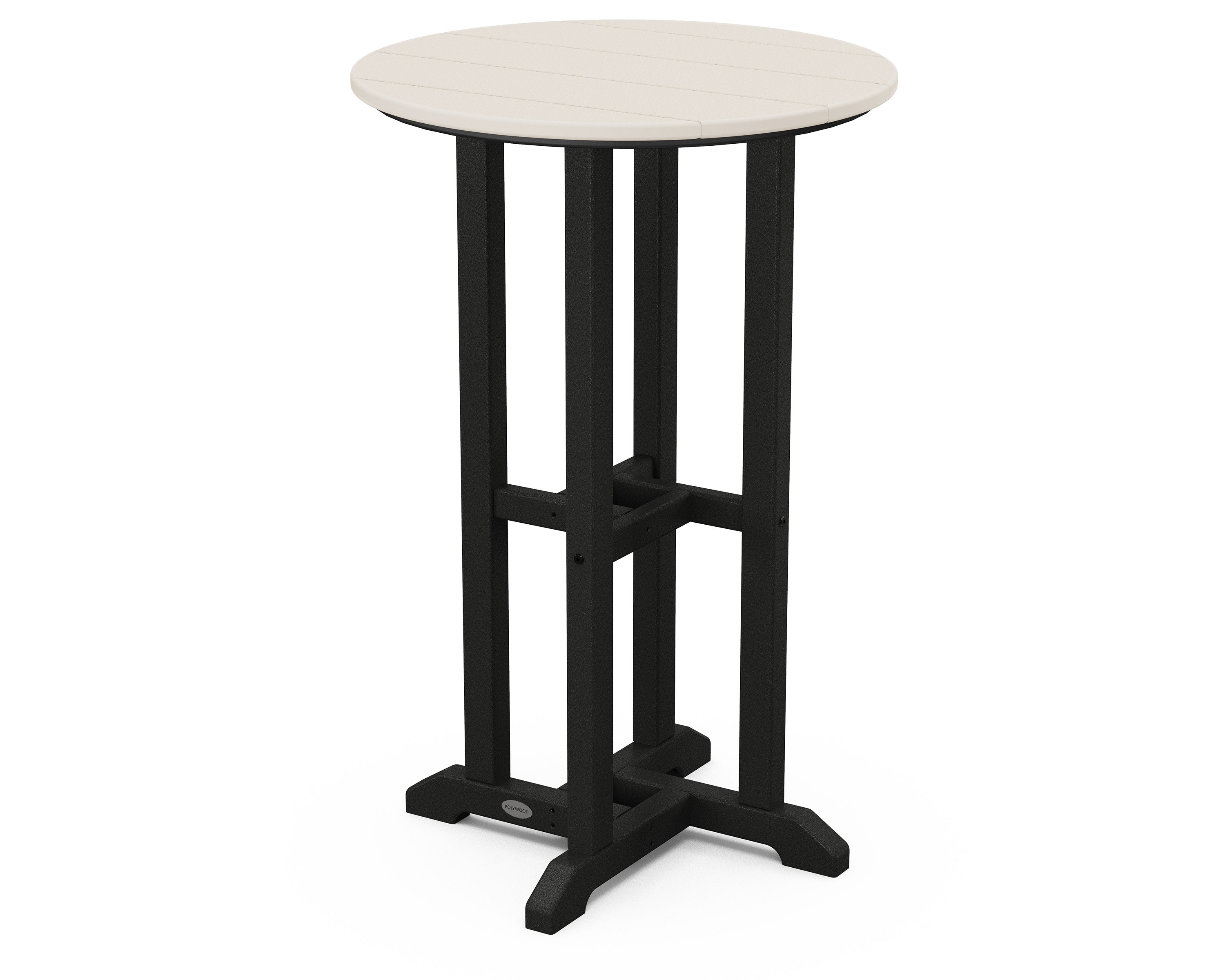 Contempo 24" Round Counter Table in Black / Sand