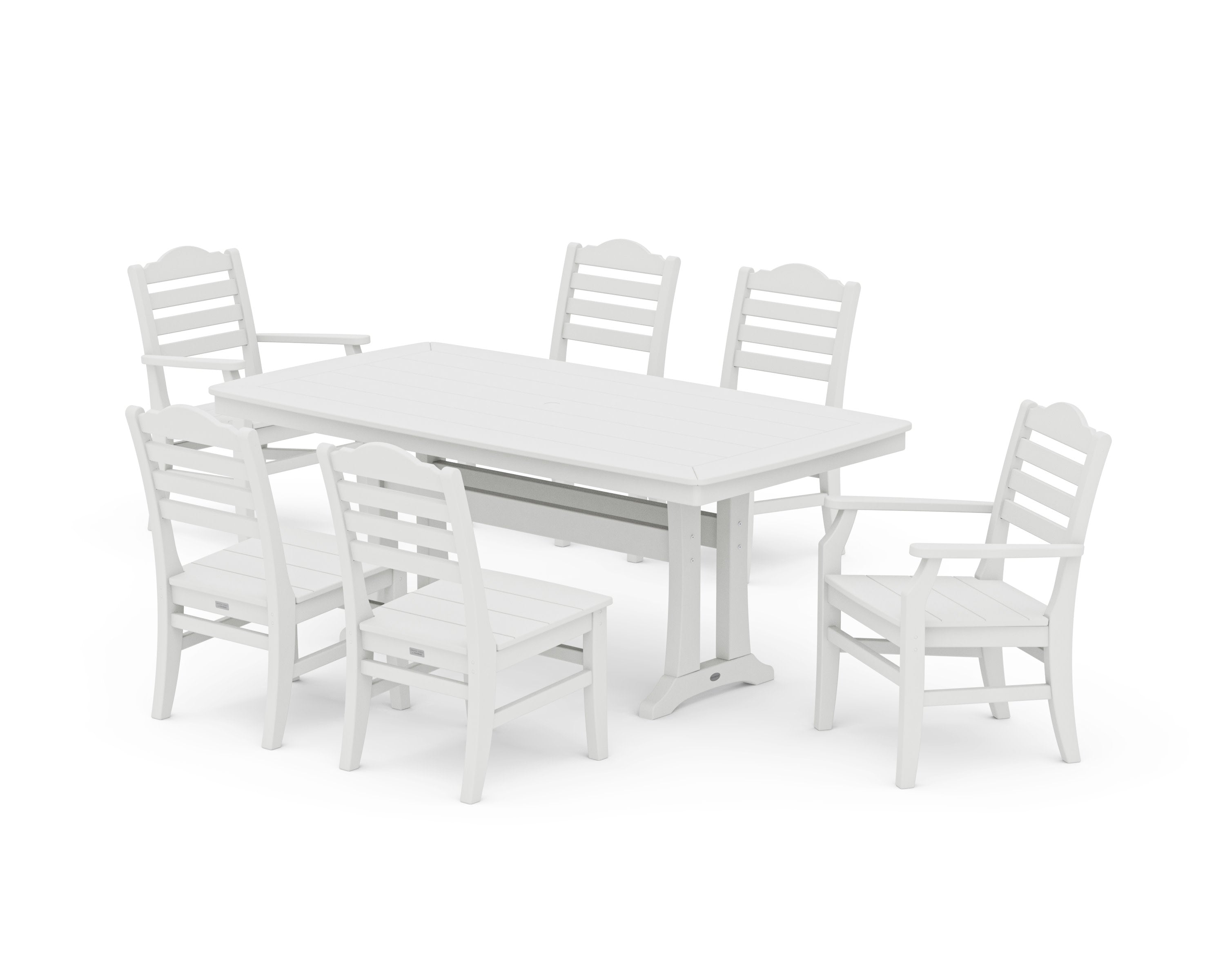 Savannah 7-Piece Dining Set with Trestle Legs in Vintage White