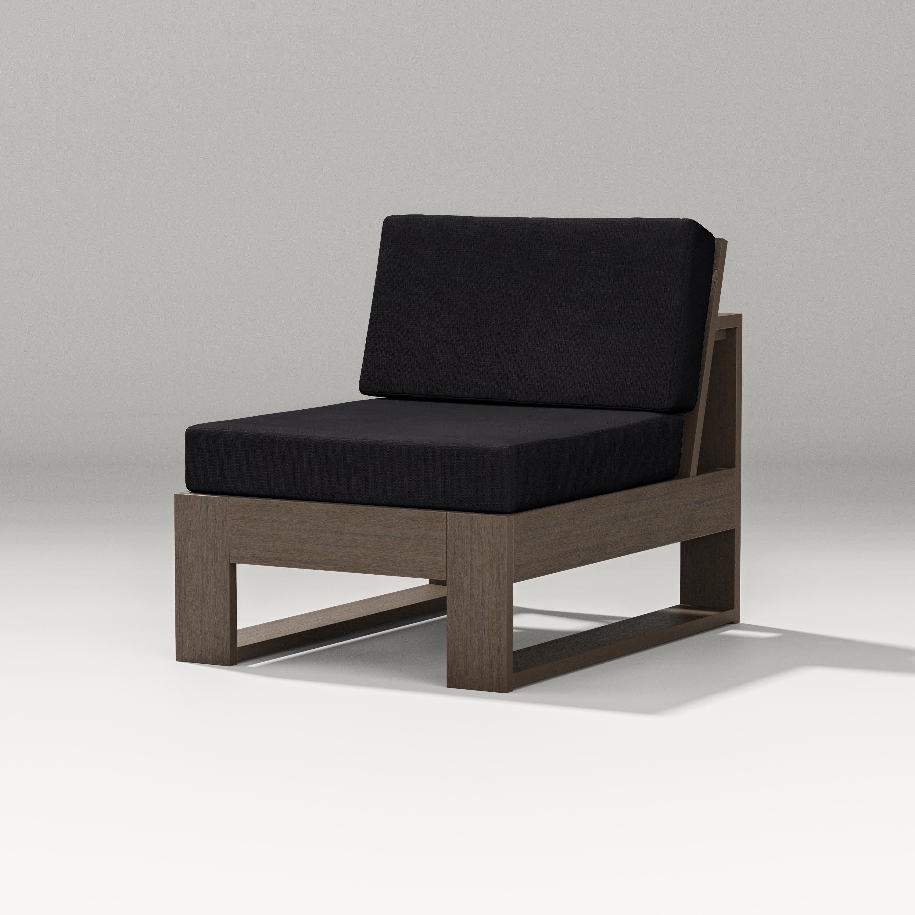 Latitude Modular Armless Chair in Kona / Midnight Linen