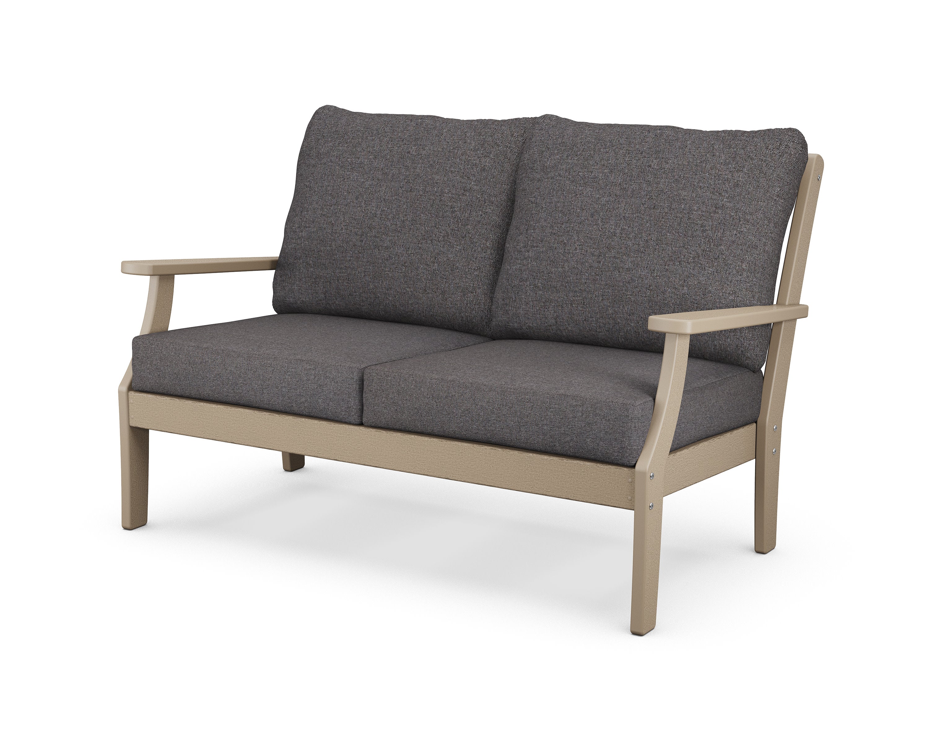 Braxton Deep Seating Loveseat in Vintage Sahara / Ash Charcoal